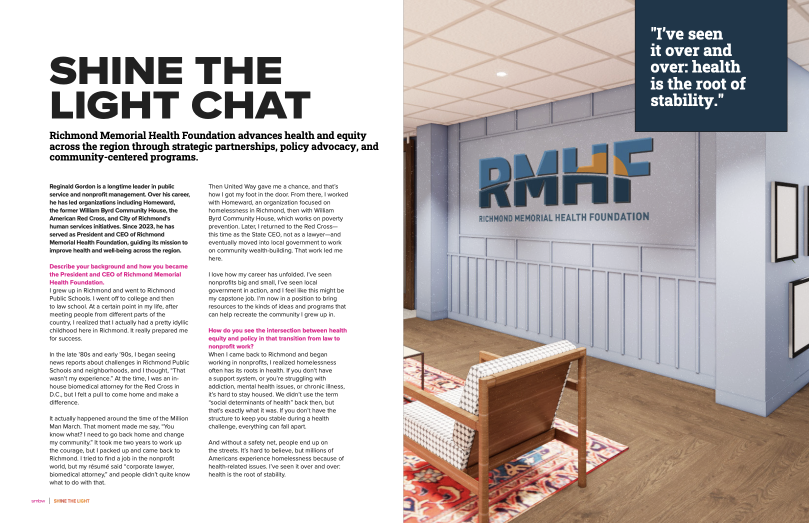 Richmond Memorial Health Foundation advances health and equity across the region through strategic partnerships, policy advocacy, and community-centered programs.