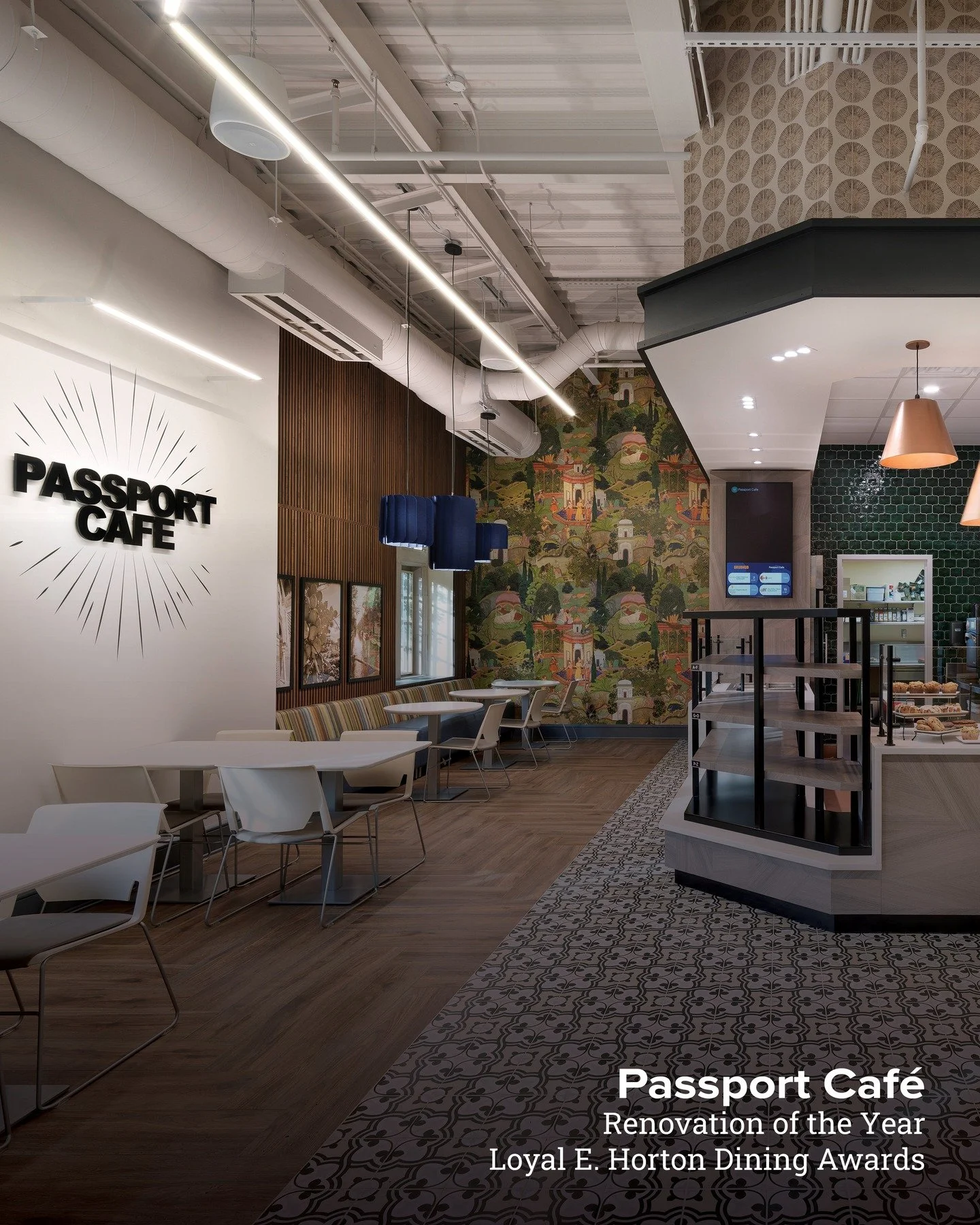 We're proud to share that our renovation of University of Richmond's Passport Caf&eacute; has been recognized with the Silver Renovation of the Year Award by the Loyal E. Horton Dining Awards.

Located at the heart of the University of Richmond&rsquo