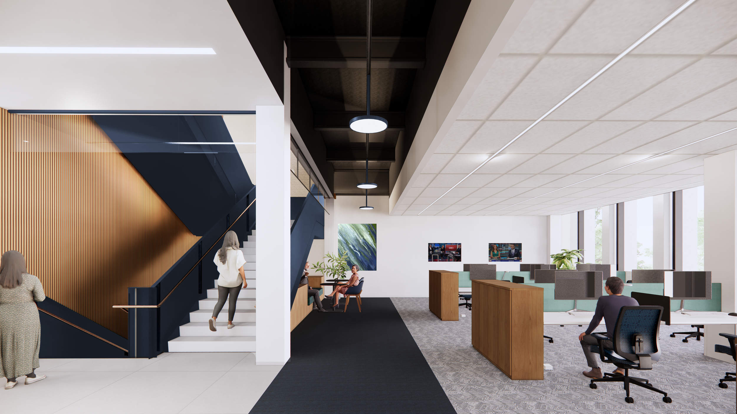 Richmond architecture and interior design firm SMBW's design for VPM's new Richmond headquarters.