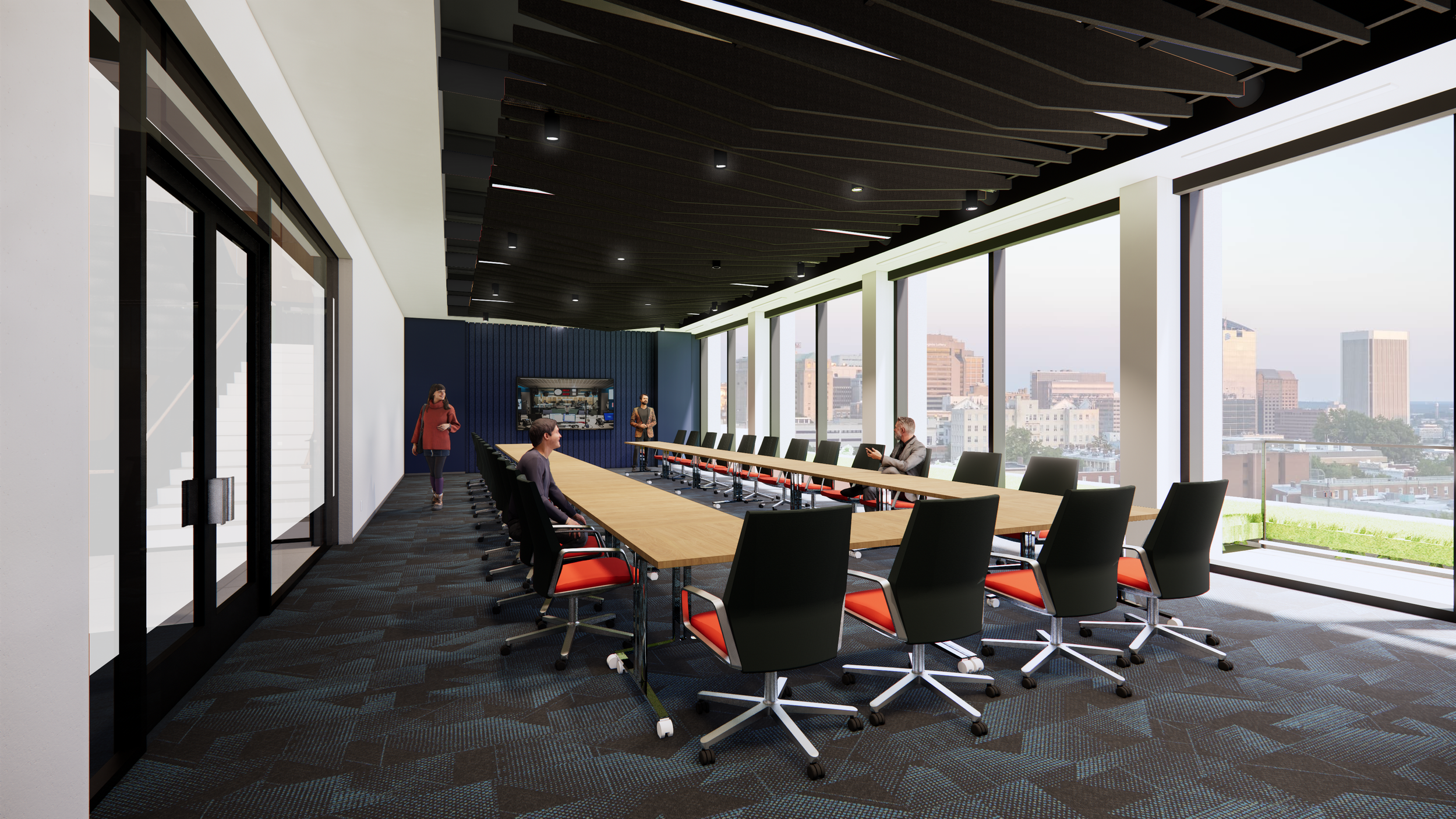 Richmond architecture and interior design firm SMBW's conference room  design for VPM's new Richmond headquarters.