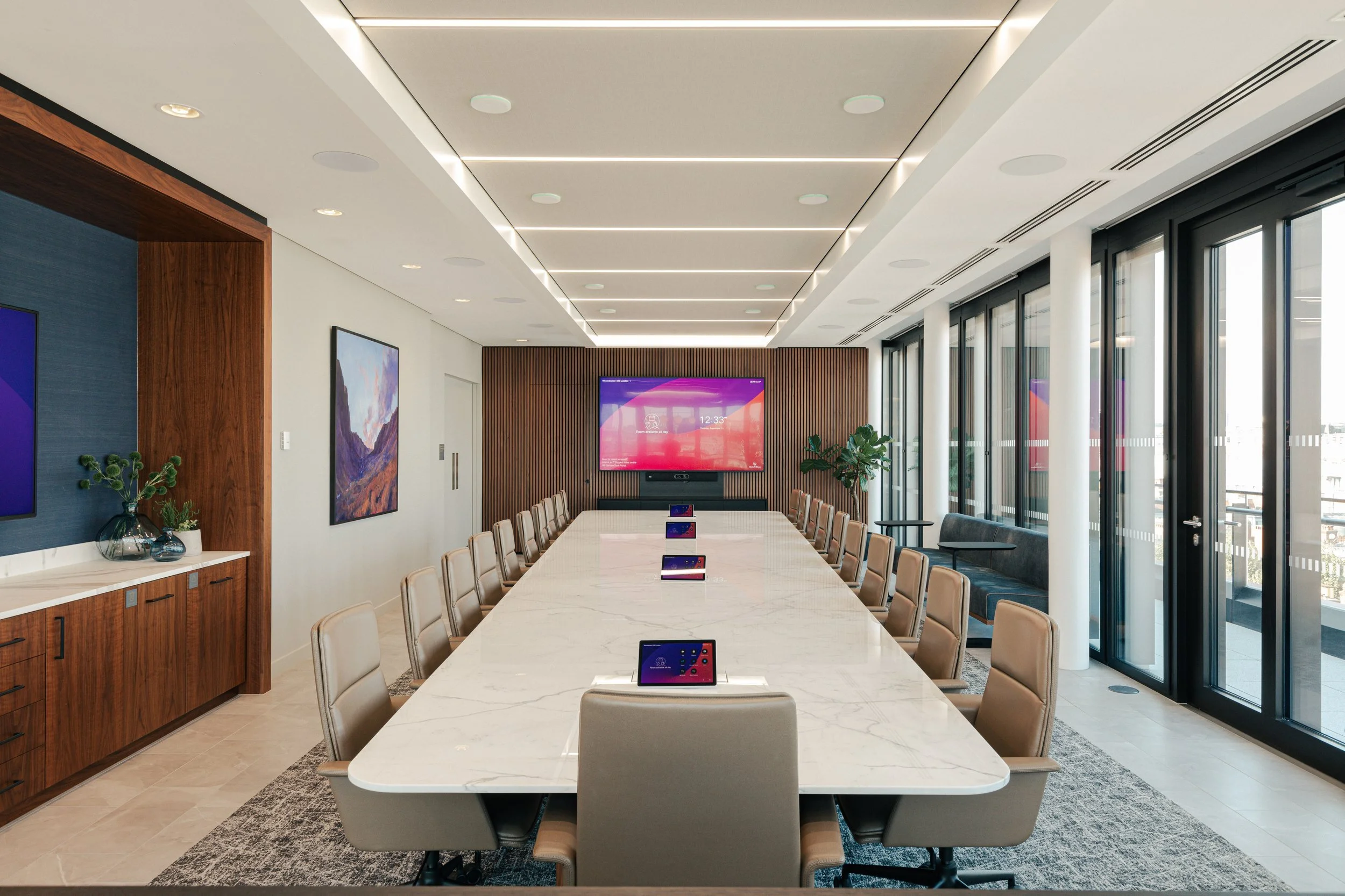 Richmond architecture and interior design firm SMBW's design for a London Investment Bank office.