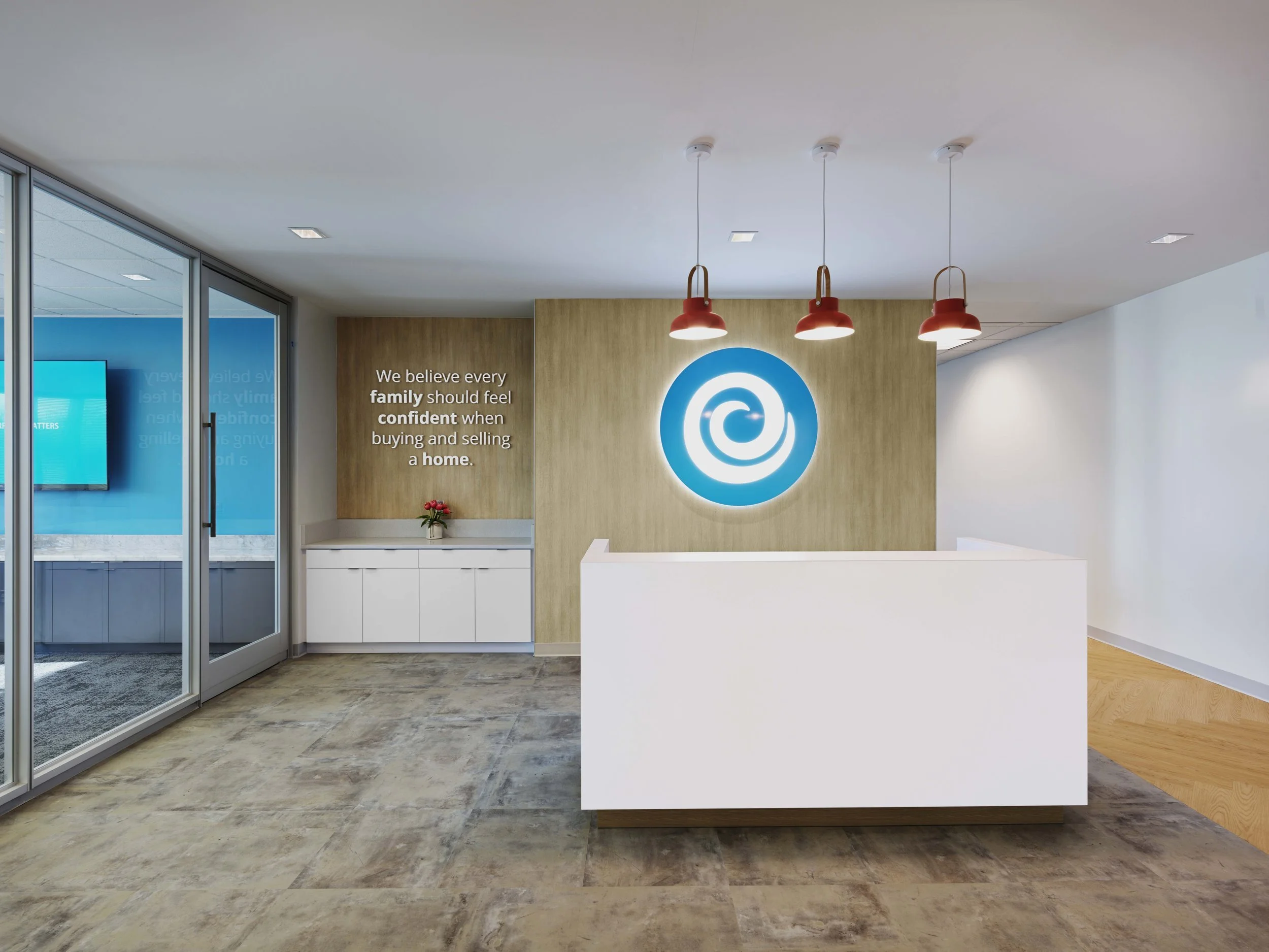 Richmond architecture and interior design firm SMBW's design for KCM's office.