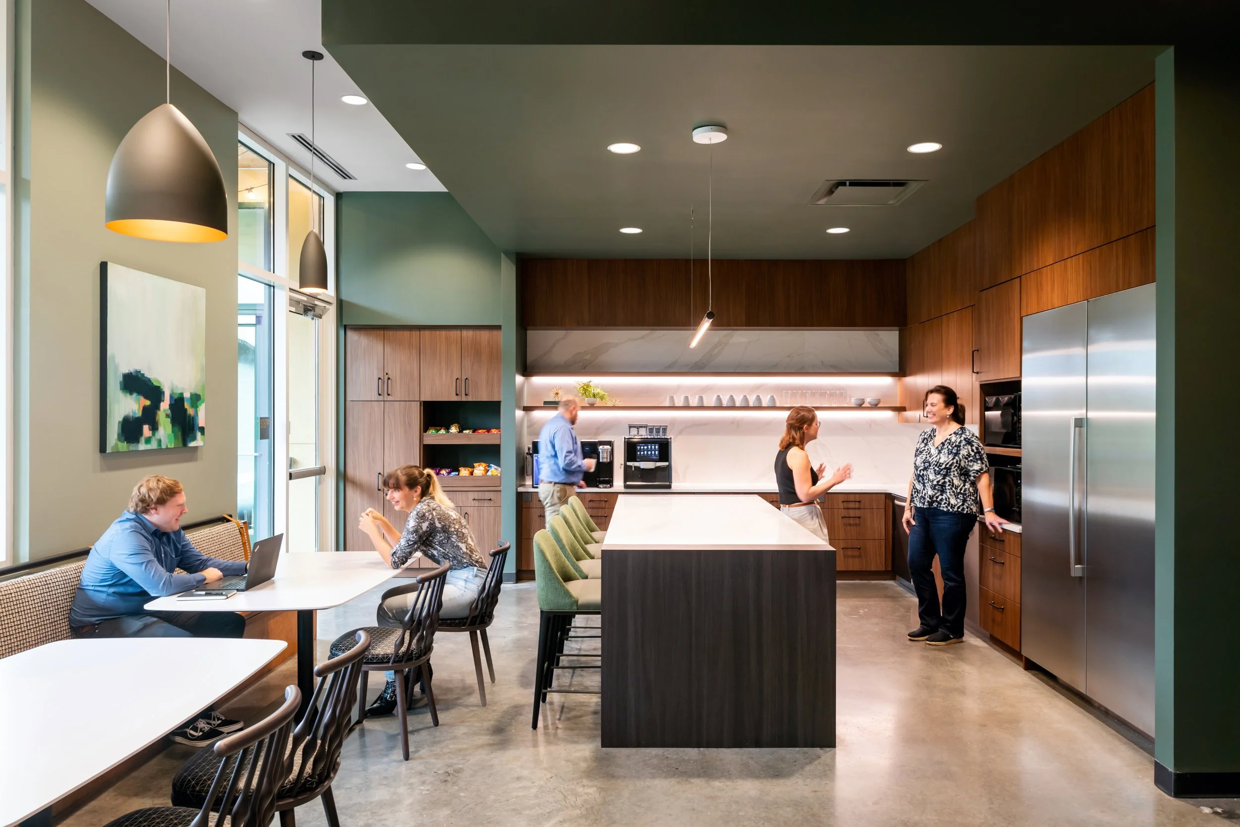 Richmond architecture and interior design firm SMBW's design for an Investment Bank firm.