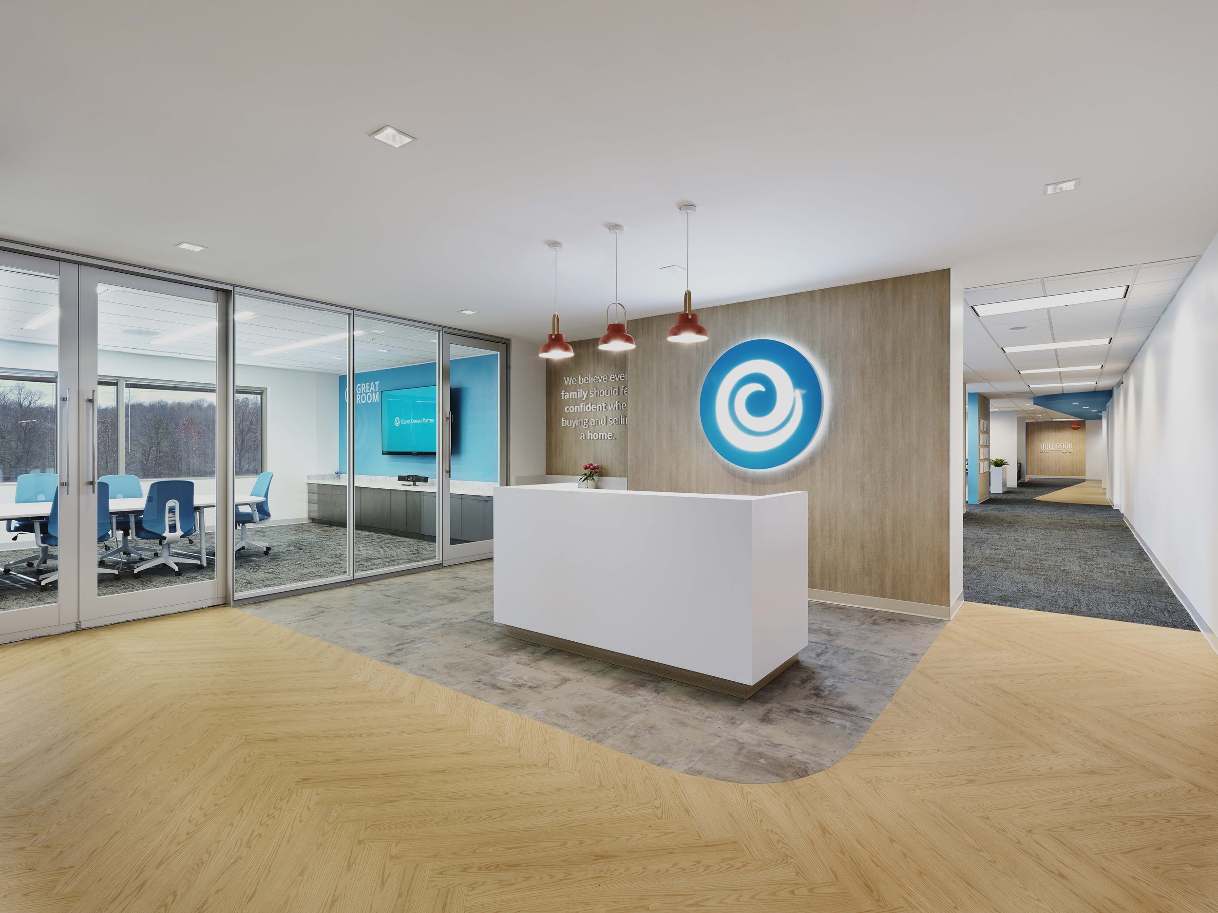 Richmond architecture and interior design firm SMBW's design for KCM's office.