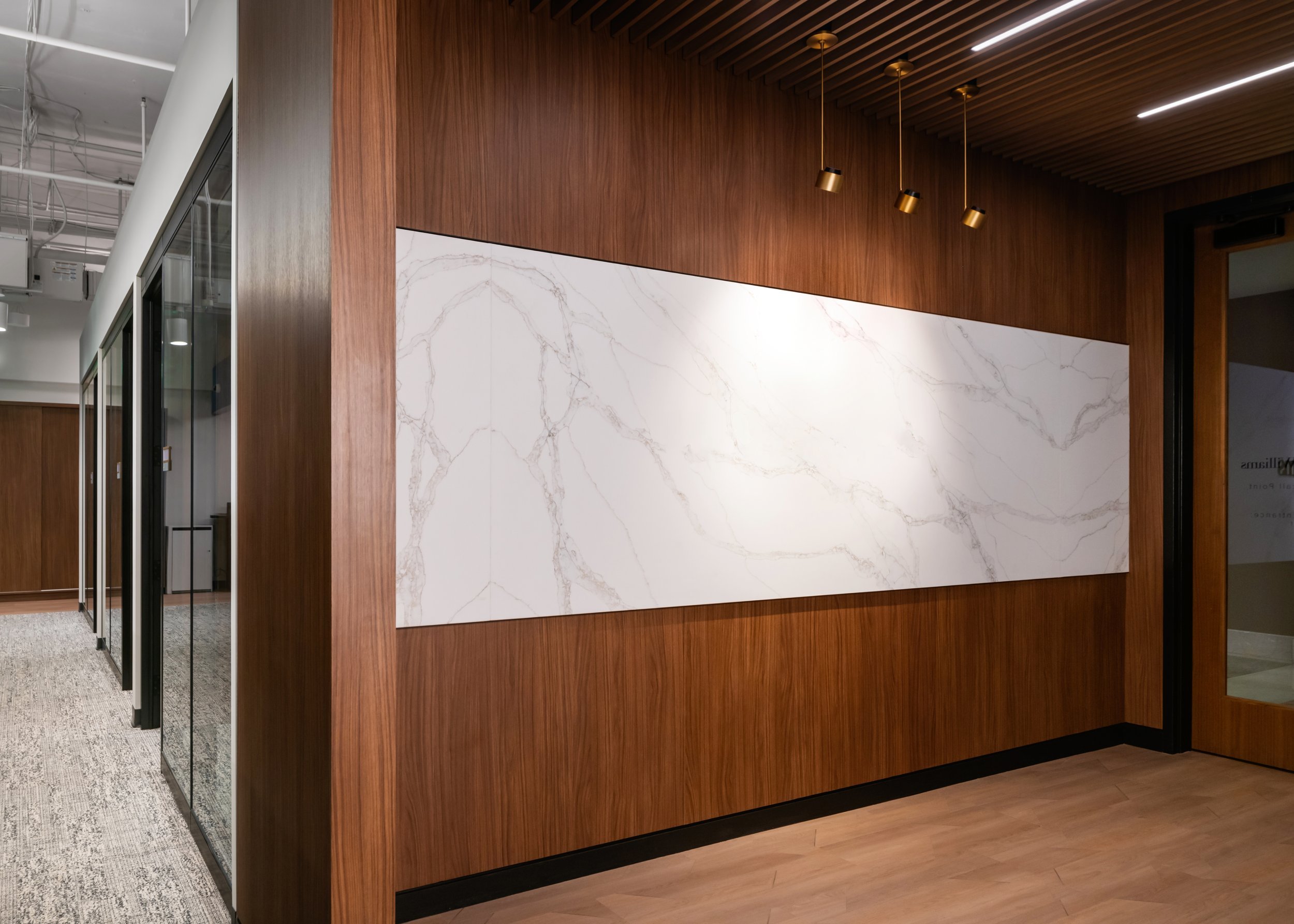 Richmond architecture and interior design firm SMBW's design for an Investment Bank firm.