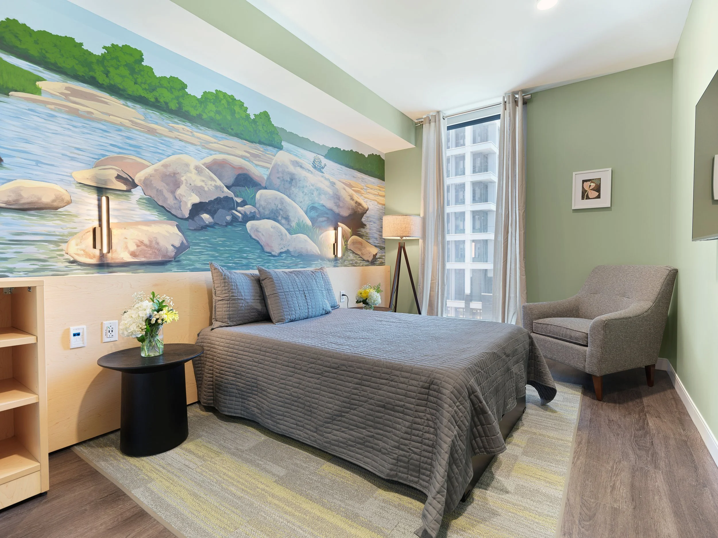 Richmond architecture and interior design firm SMBW's design for Ronald McDonald House Charities of Richmond's In-Hospital Suite