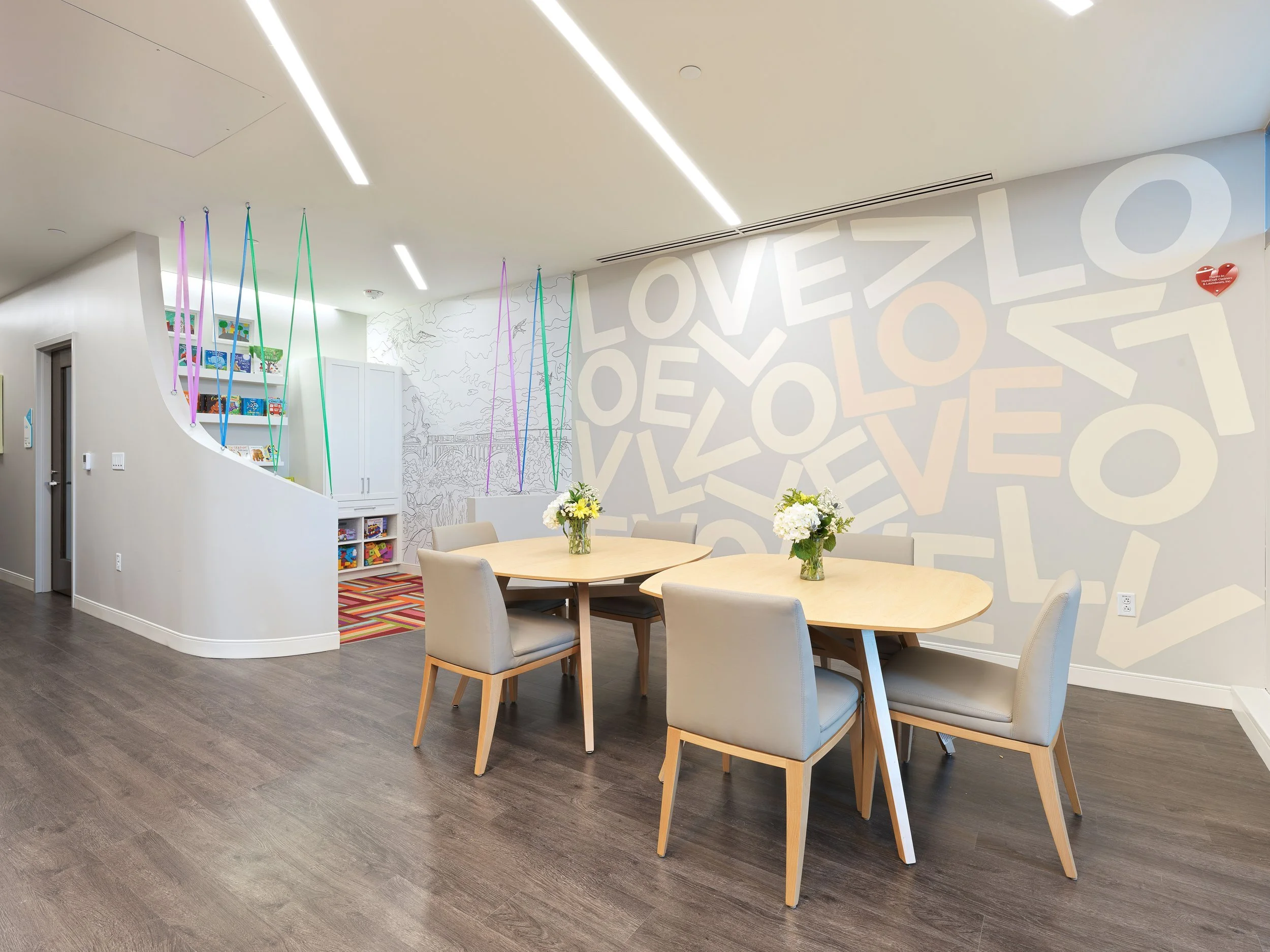 Richmond architecture and interior design firm SMBW's design for Ronald McDonald House Charities of Richmond's In-Hospital Suite