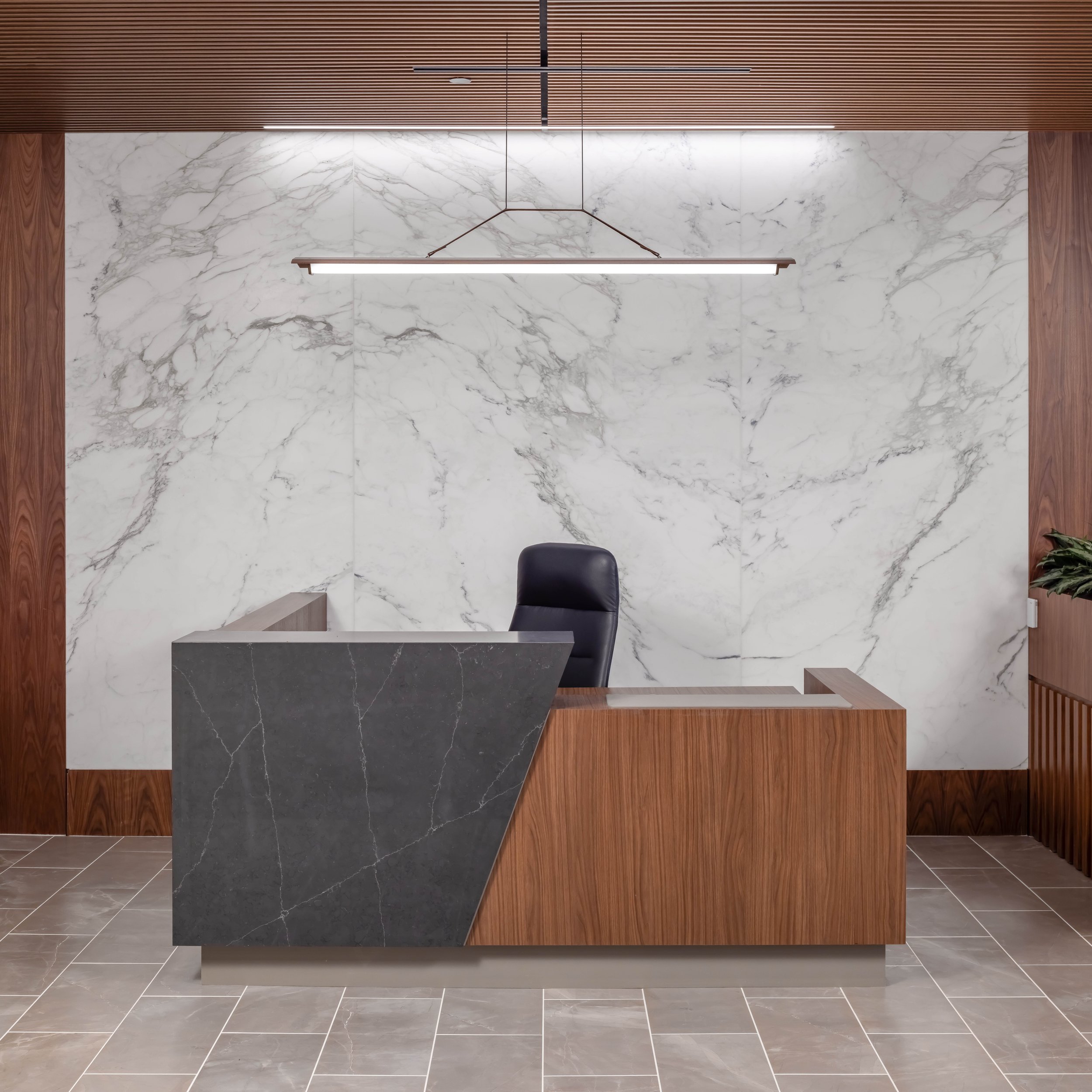 Richmond architecture and interior design firm SMBW's design for an Investment Bank firm.
