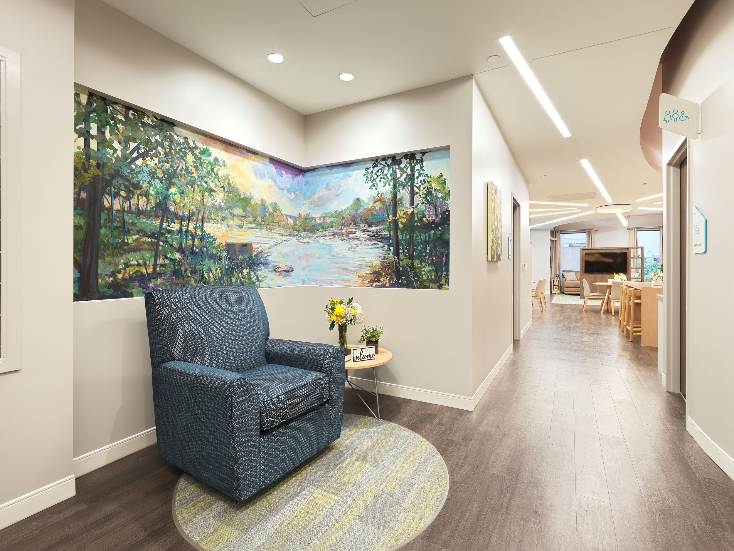 Richmond architecture and interior design firm SMBW's design for Ronald McDonald House Charities of Richmond's In-Hospital Suite