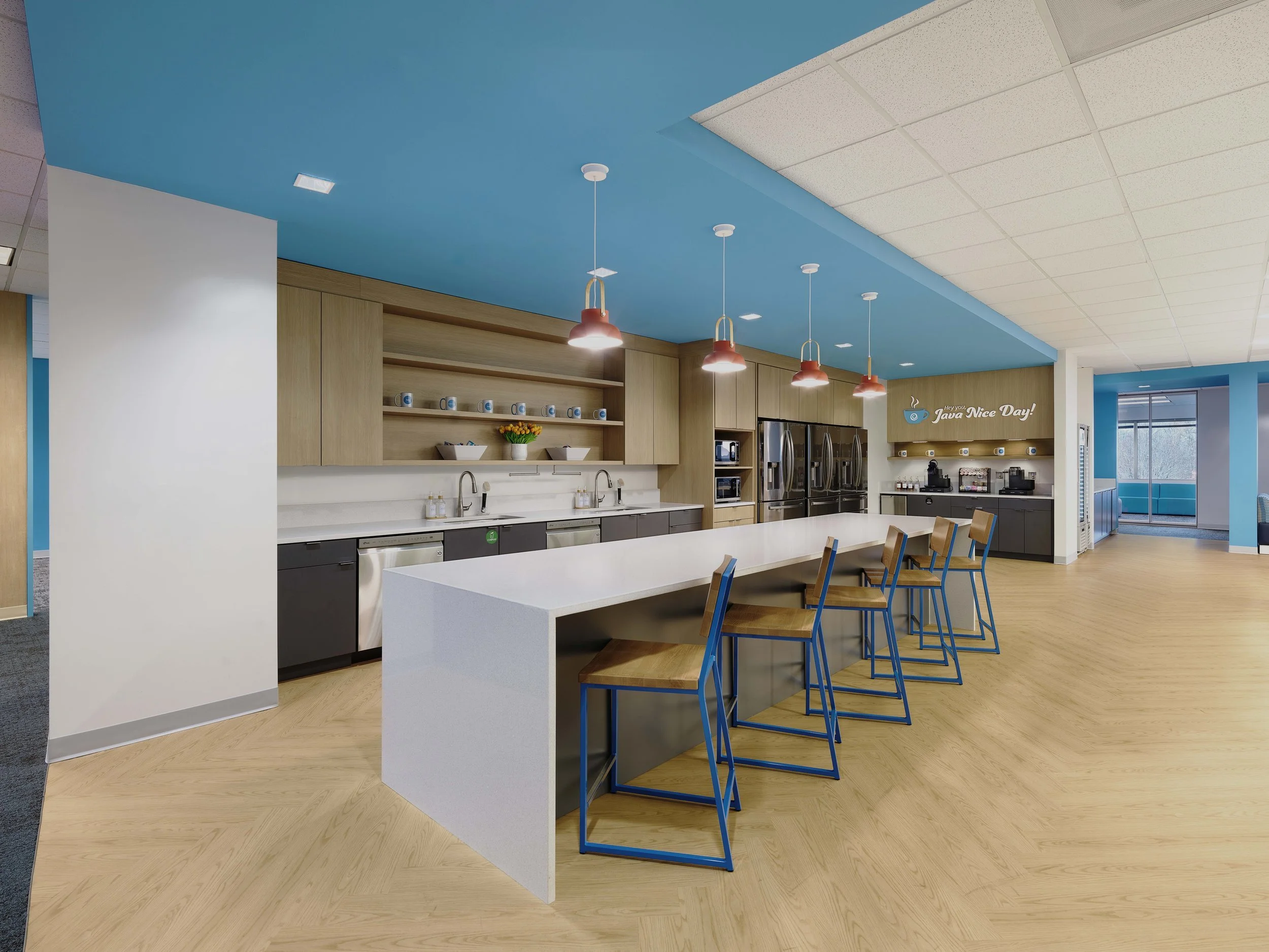 Richmond architecture and interior design firm SMBW's design for KCM's office.