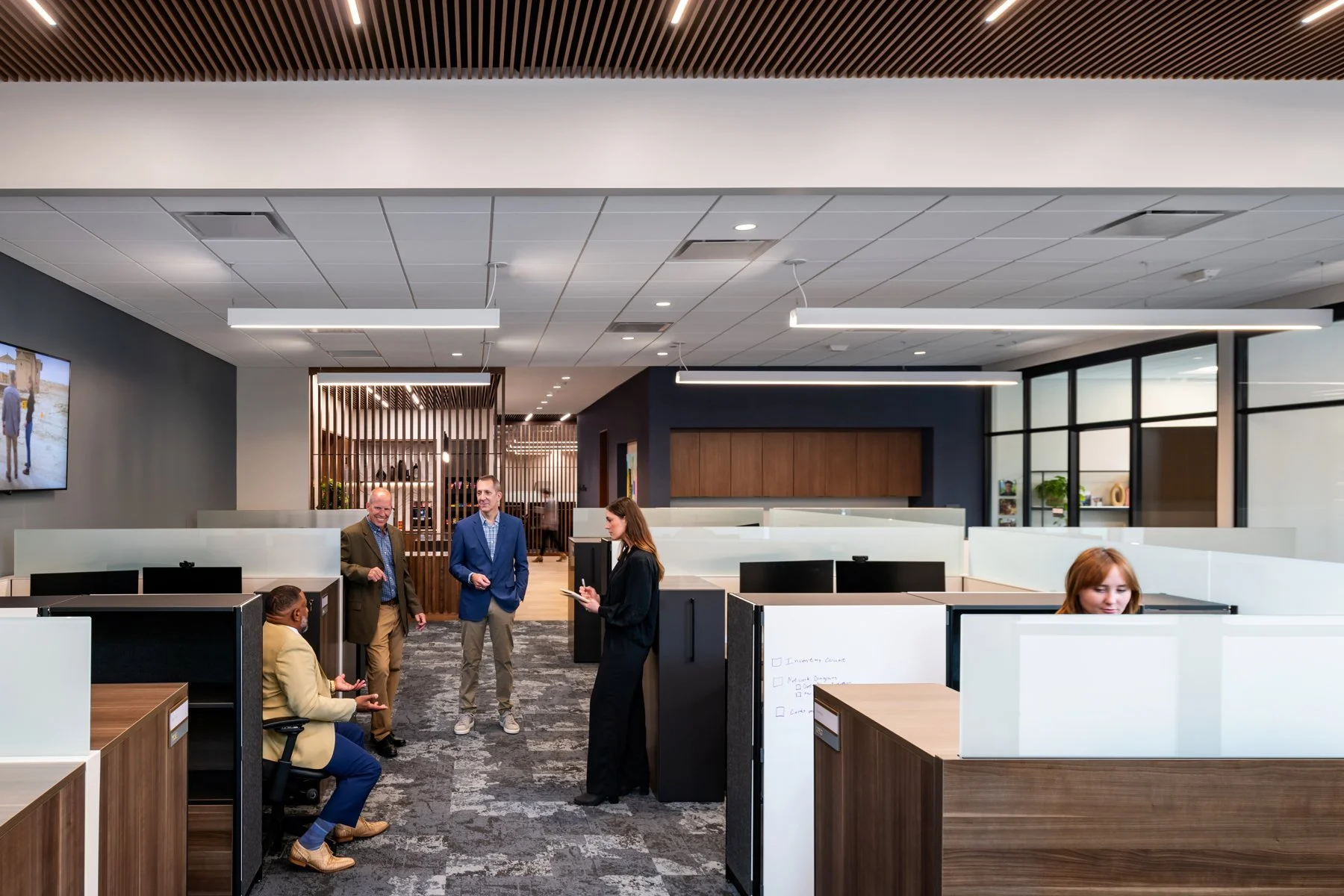 Richmond architecture and interior design firm SMBW's design for an Investment Bank firm.