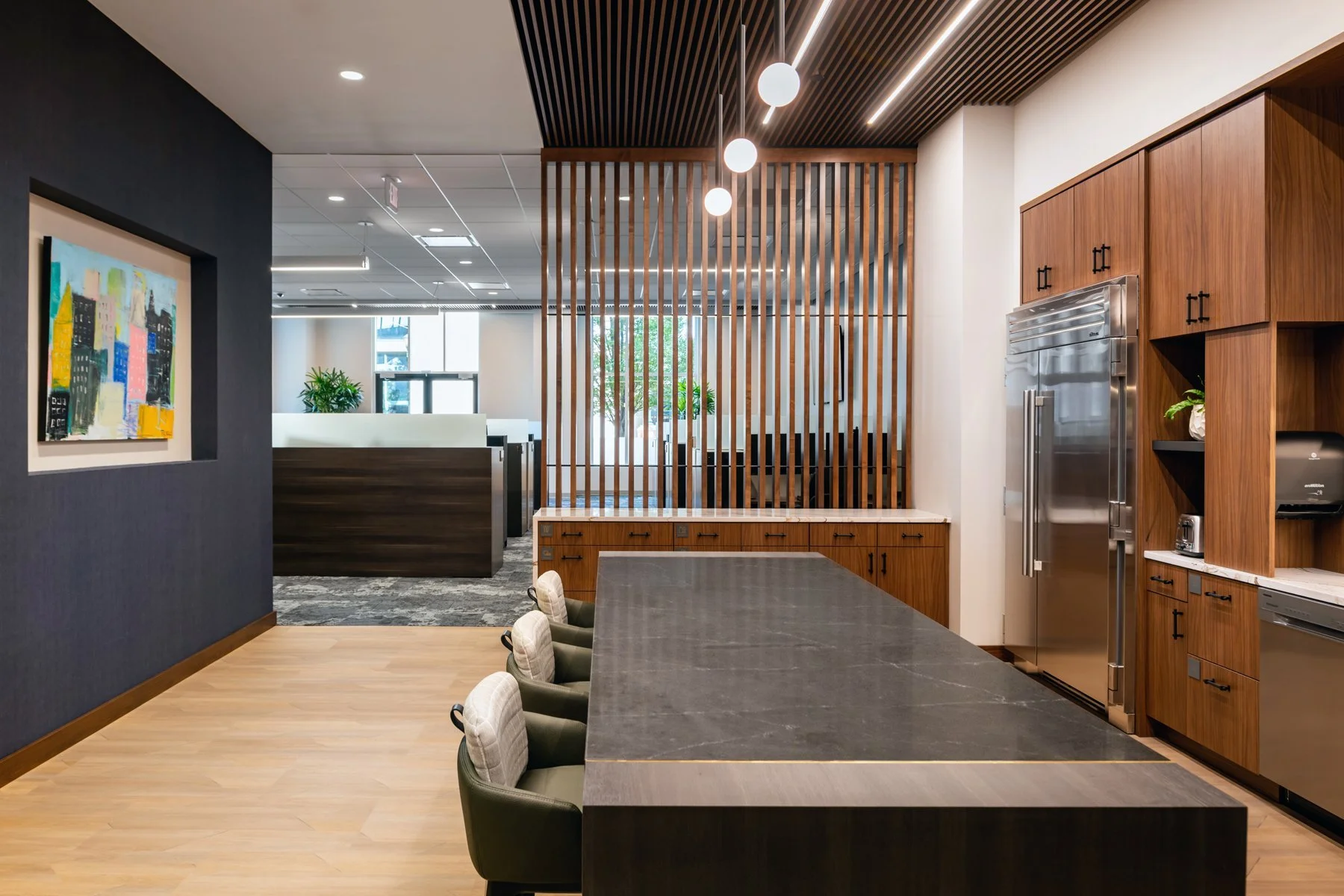 Richmond architecture and interior design firm SMBW's design for an Investment Bank firm.