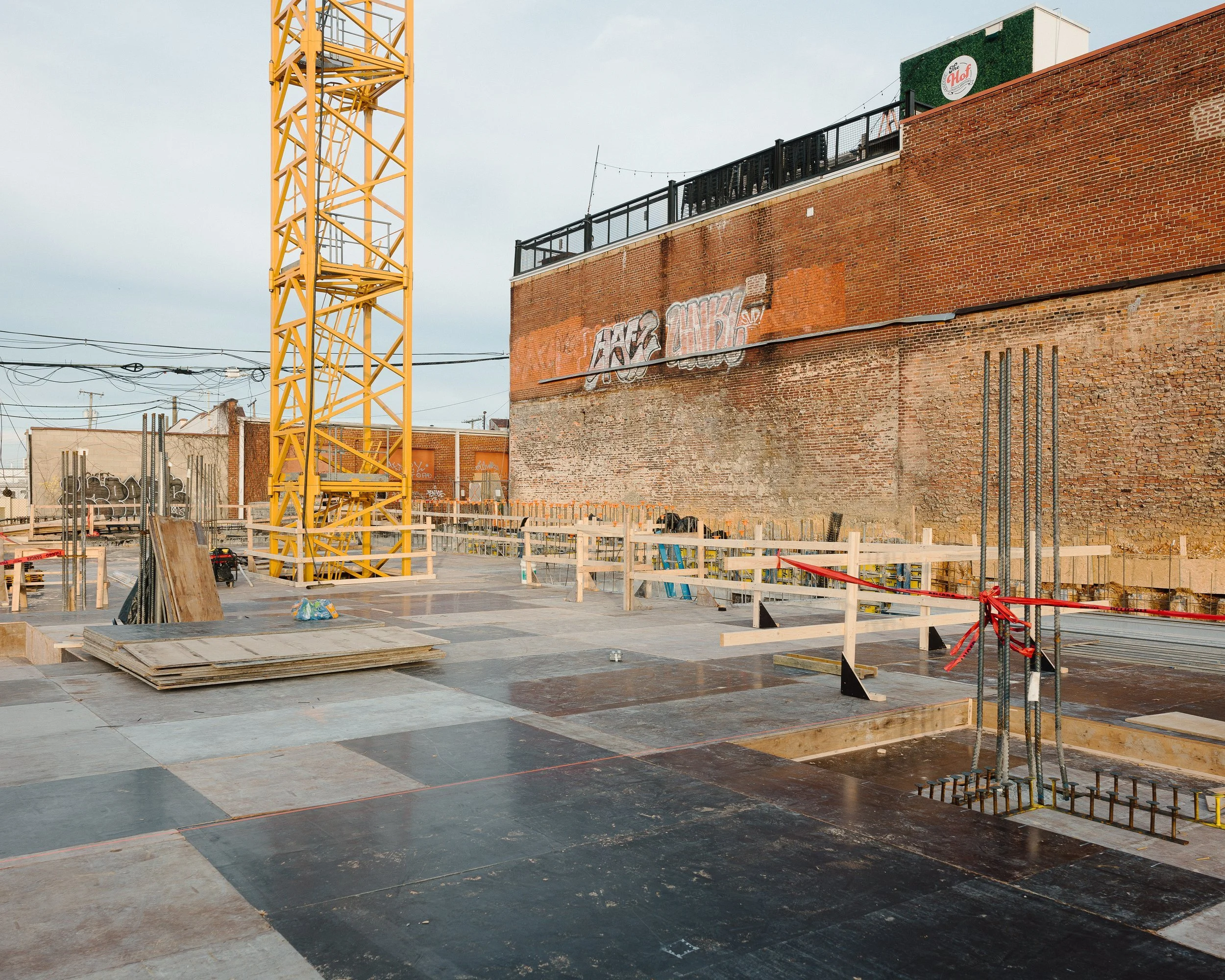 Construction progress of SMBW mixed-use development Soda Flats in RVA's Scotts Addition