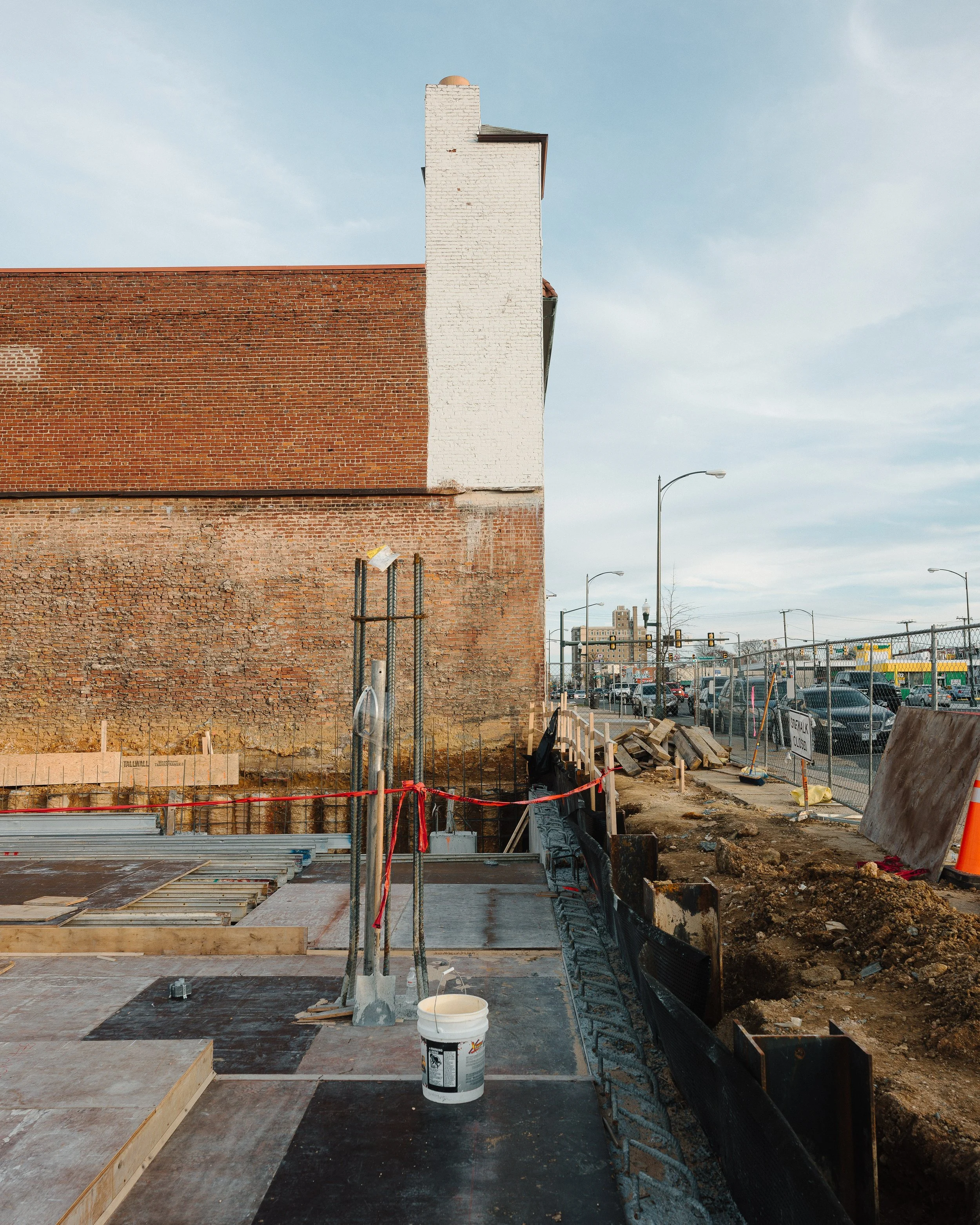 Construction progress of SMBW mixed-use development Soda Flats in RVA's Scotts Addition