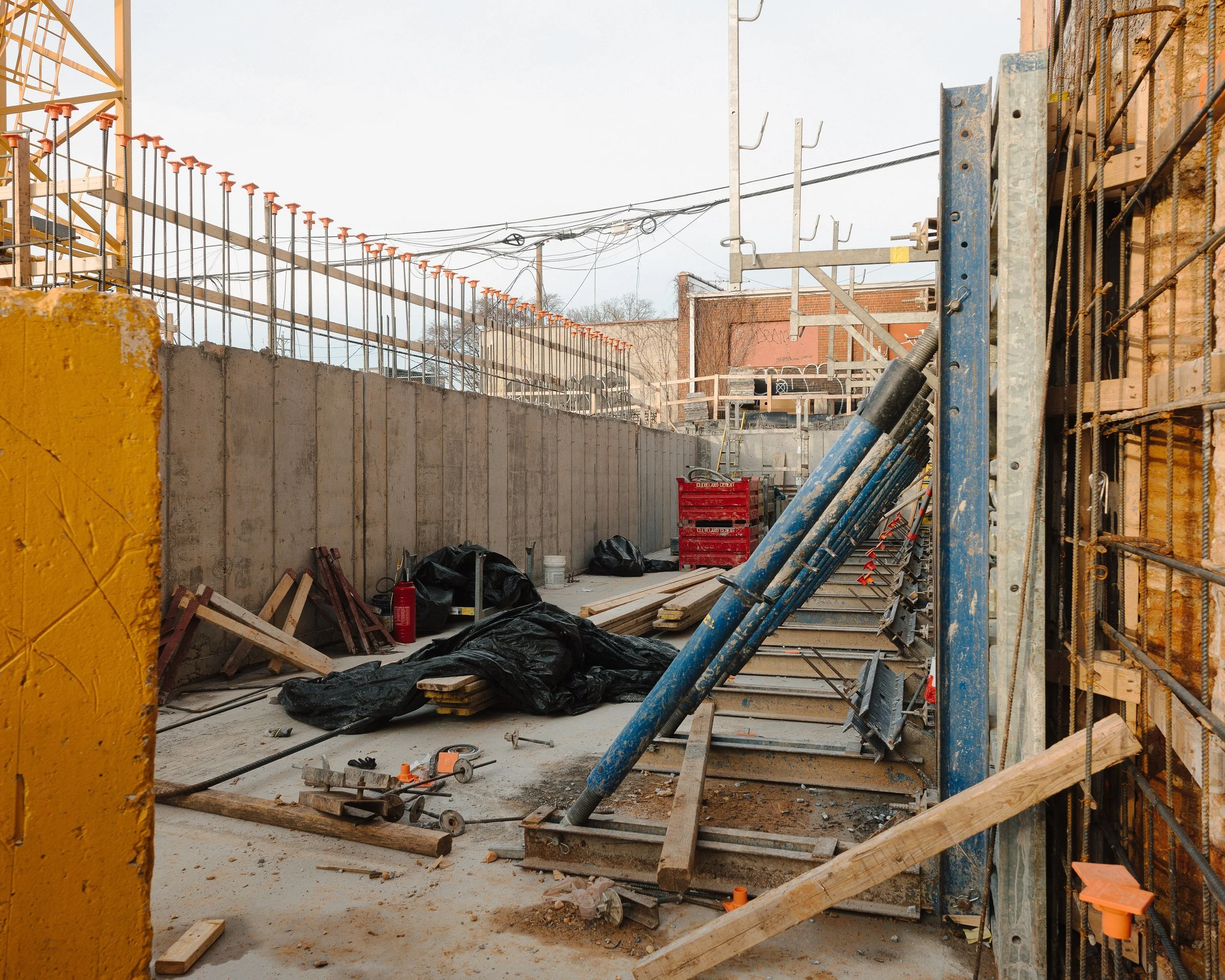 Construction progress of SMBW mixed-use development Soda Flats in RVA's Scotts Addition