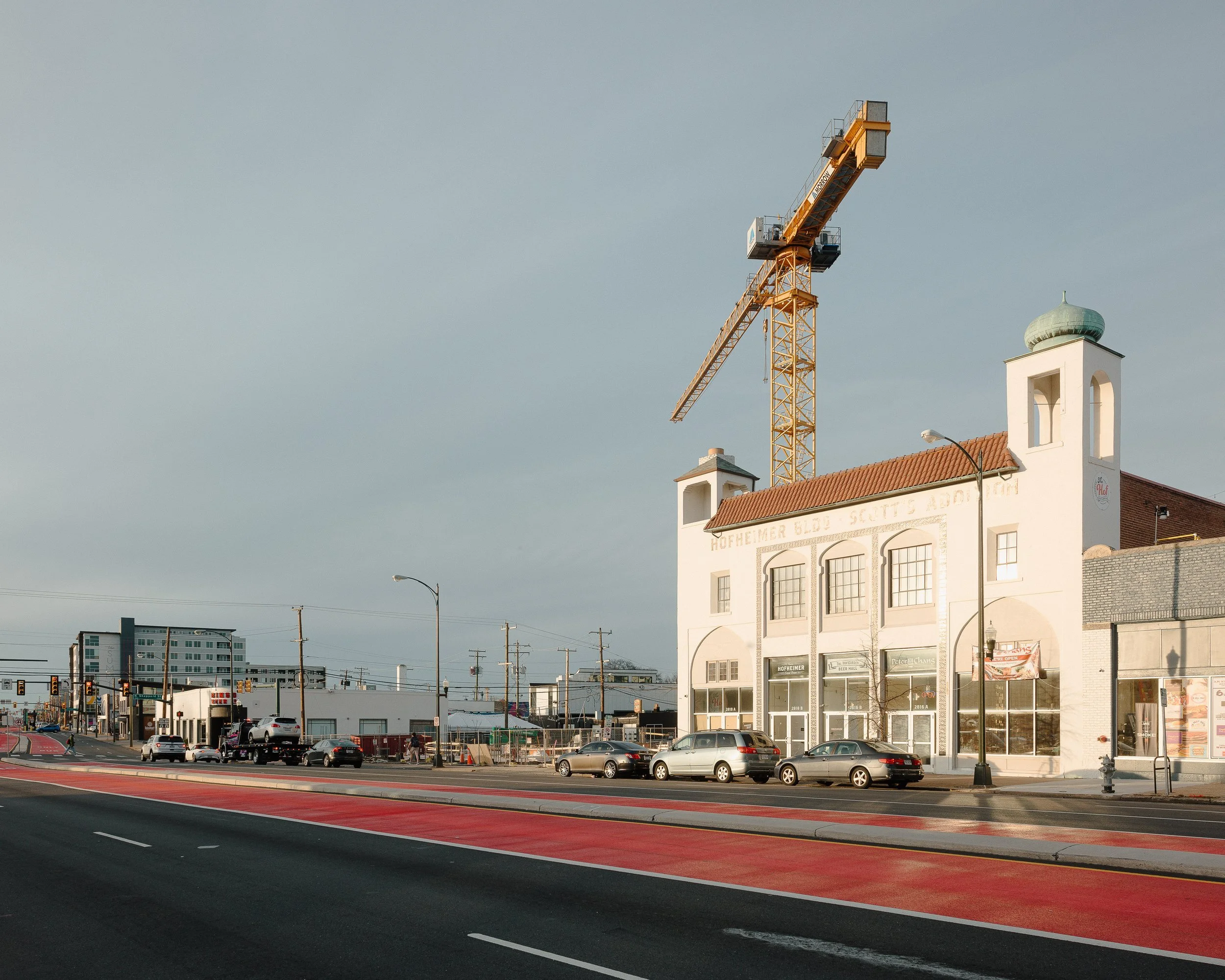 Construction progress of SMBW mixed-use development Soda Flats in RVA's Scotts Addition