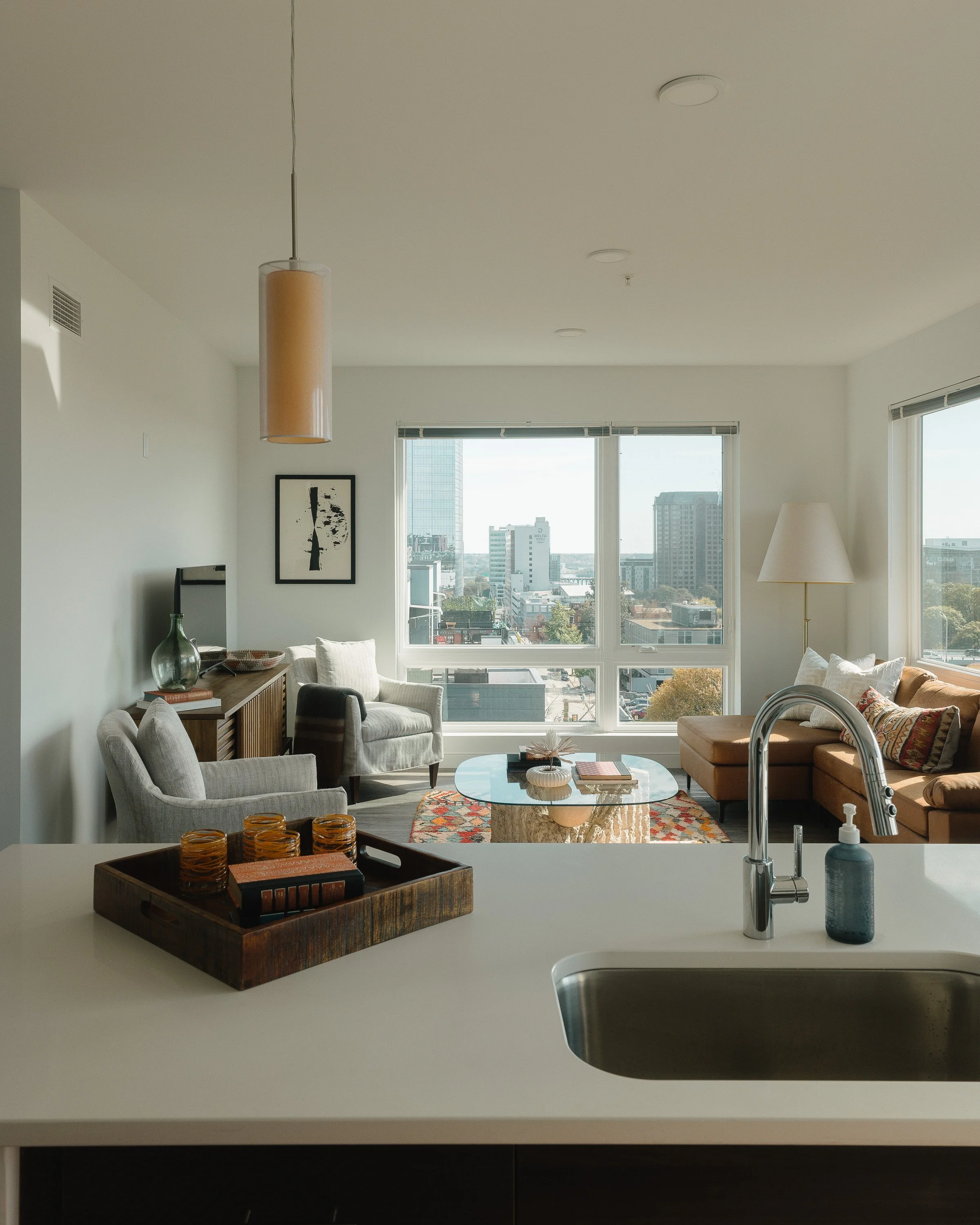 Interior shot of unit in SMBW mixed-use development One Canal on the corner of First and Canal in the Monroe Ward neighborhood