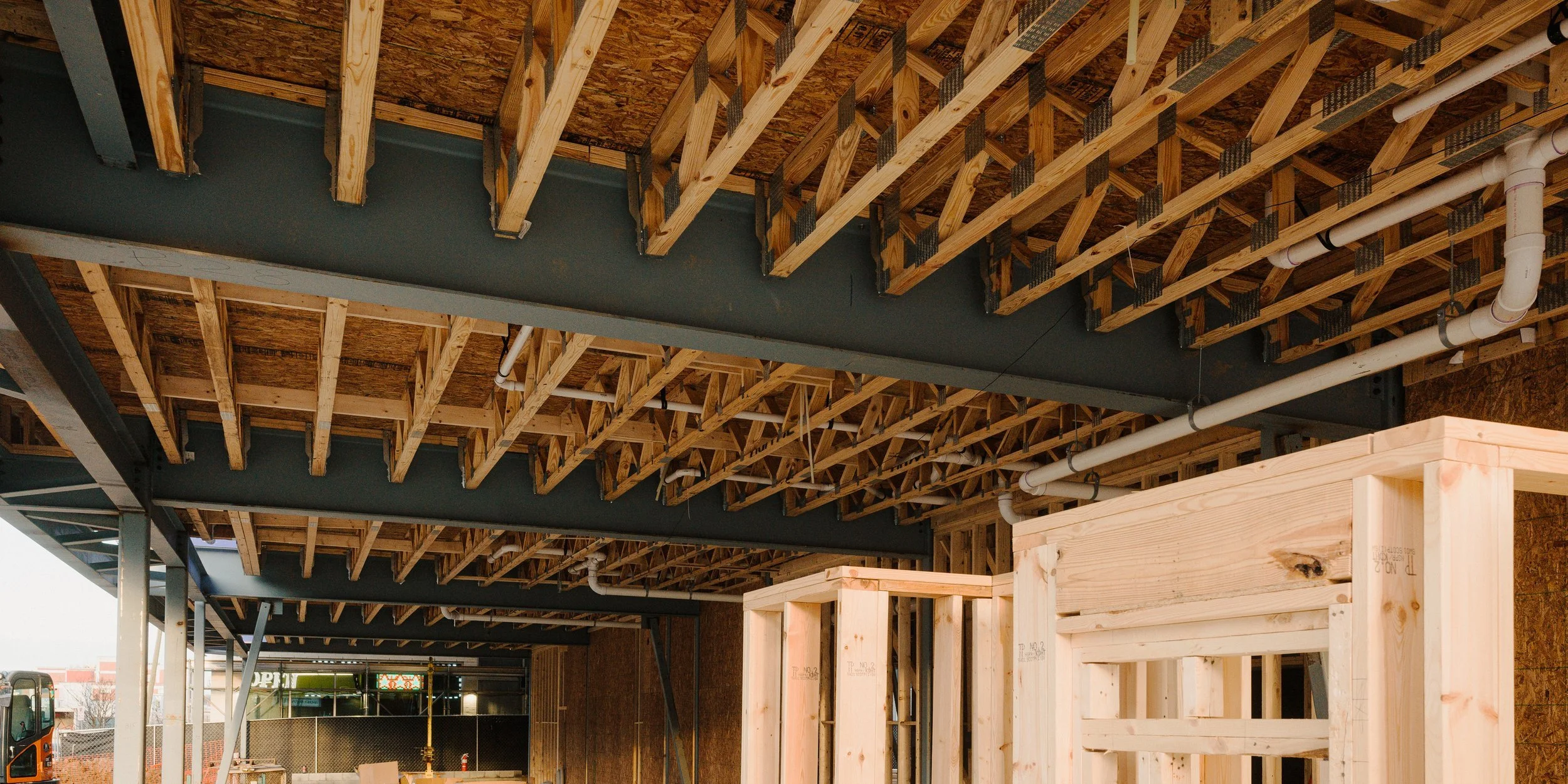Construction progress on upcoming Manchester mixed-use development by SMBW