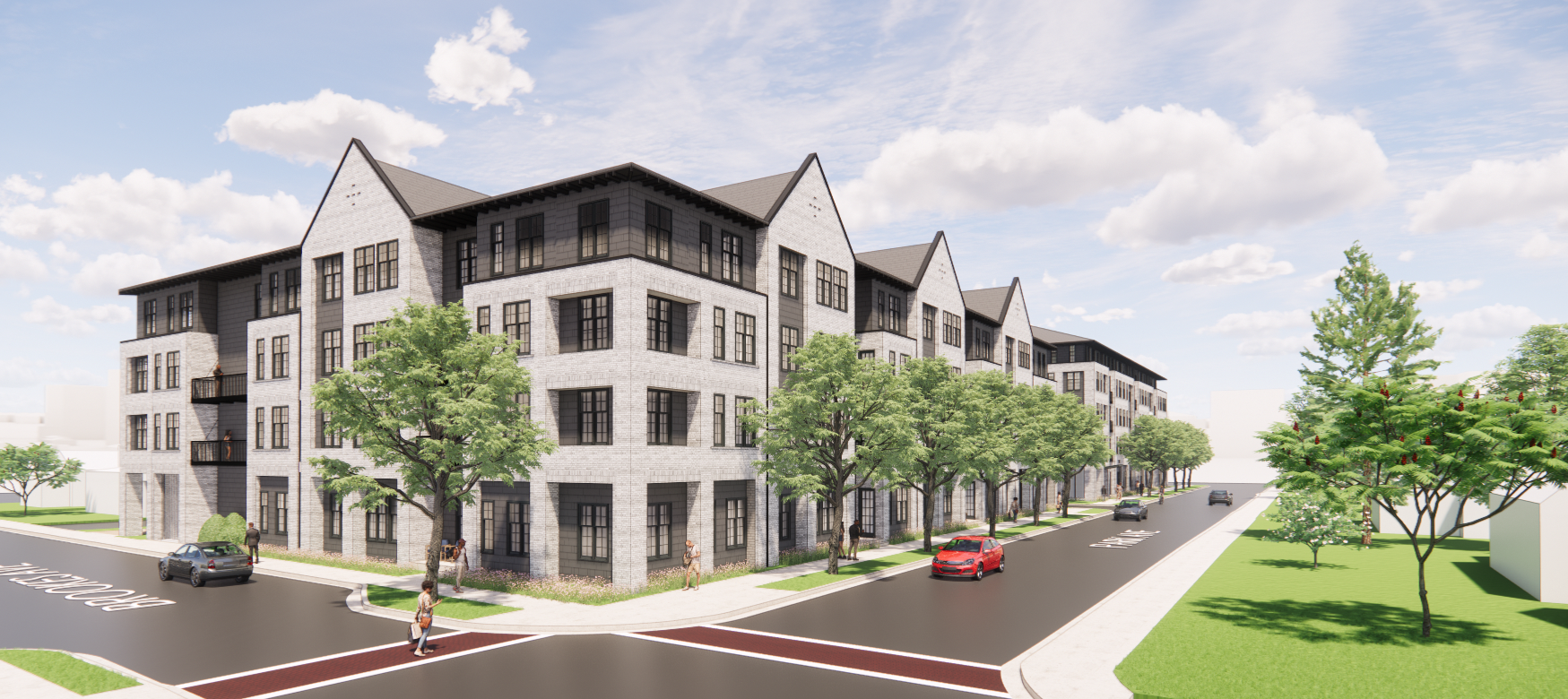 Rendering of SMBW mixed-use development in Gaithersburg, MD