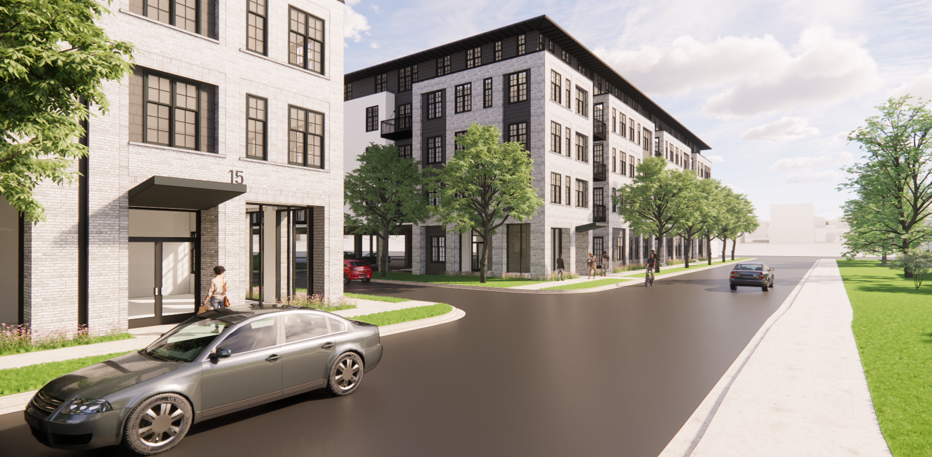Rendering of SMBW mixed-use development in Gaithersburg, MD