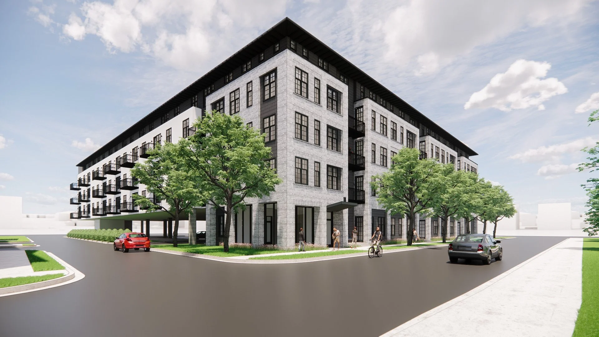 Rendering of SMBW mixed-use development in Gaithersburg, MD