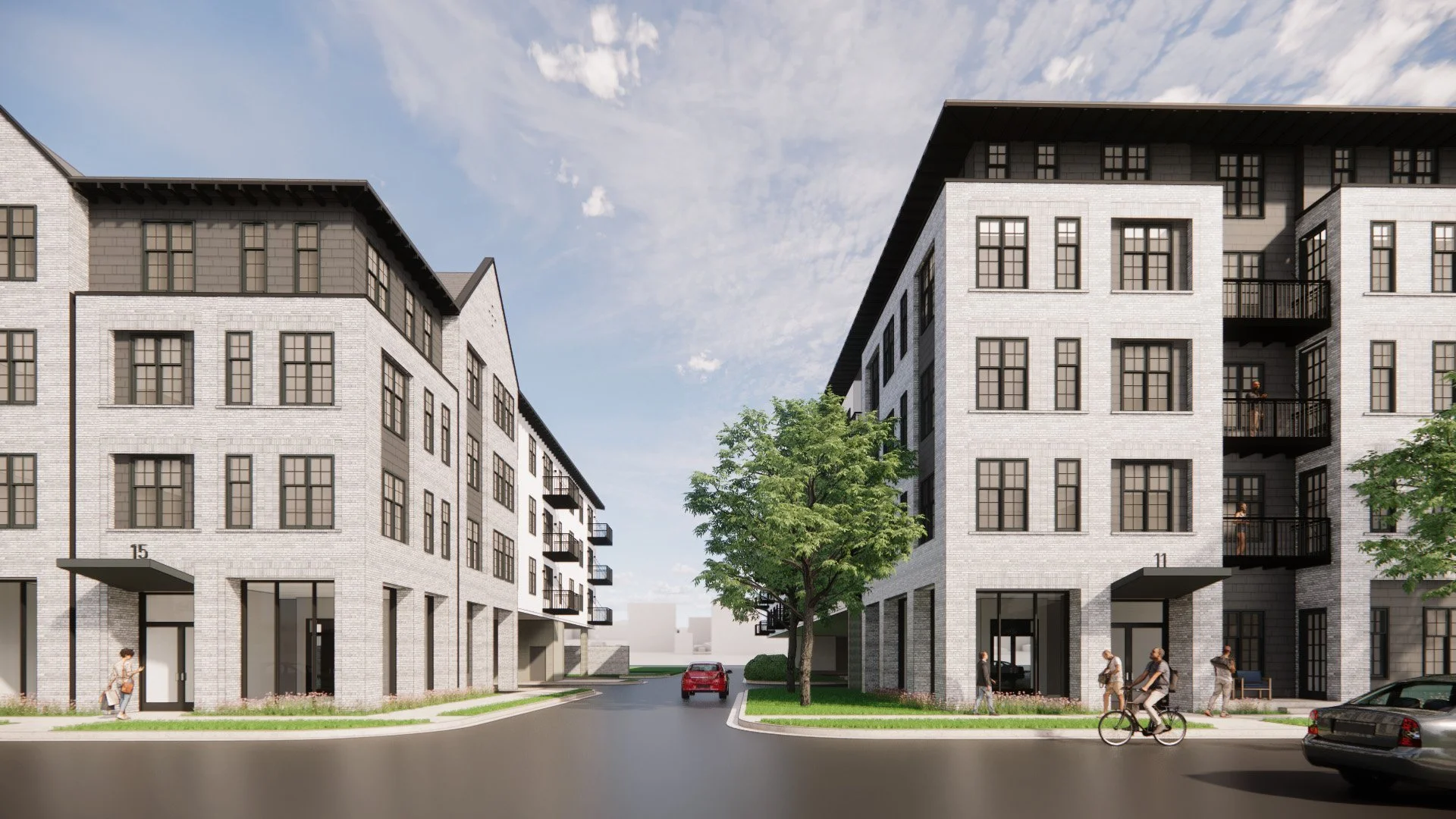 Rendering of SMBW mixed-use development in Gaithersburg, MD