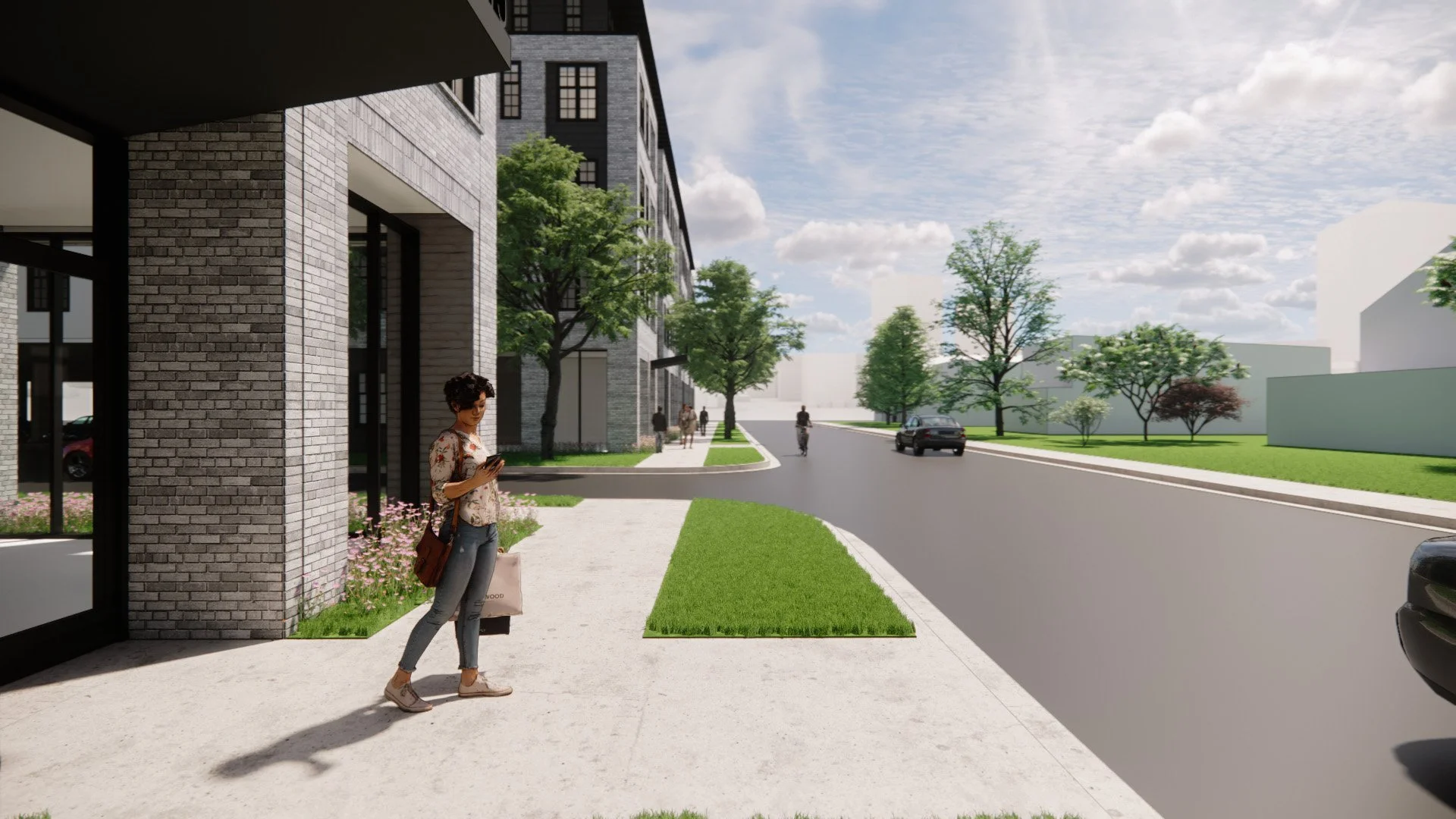 Rendering of SMBW mixed-use development in Gaithersburg, MD