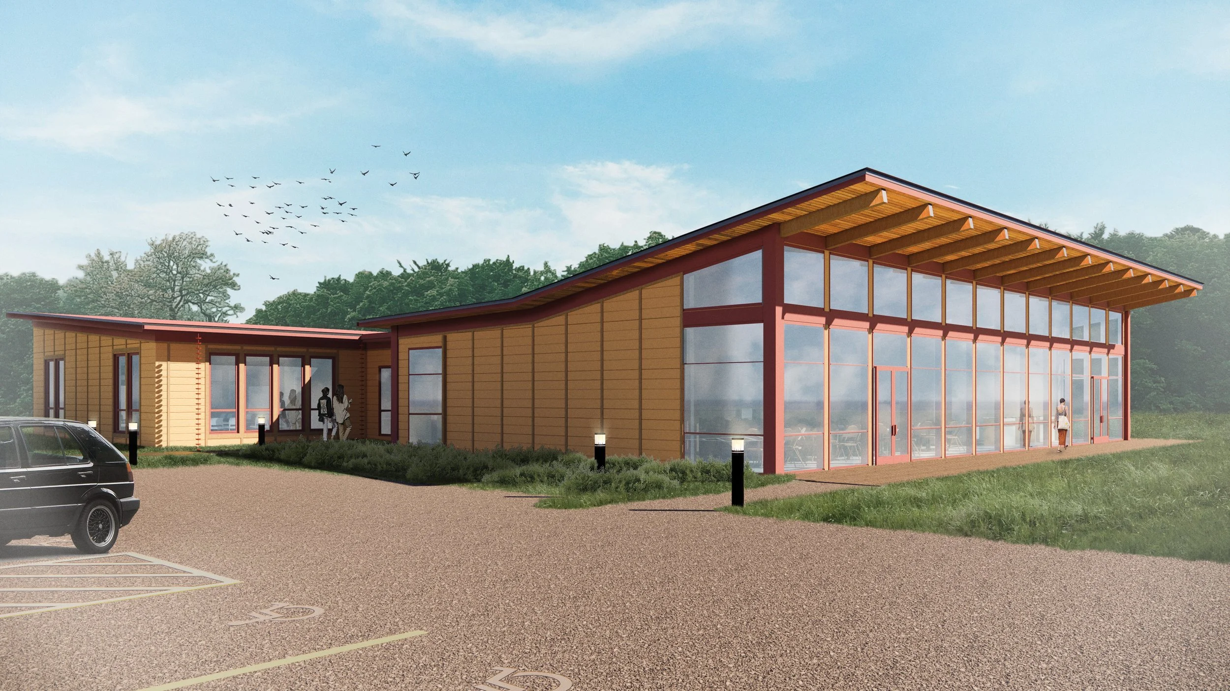 Richmond architecture and interior design firm SMBW's rendering for the Pamunkey Indian Tribe's Cultural Resource Center
