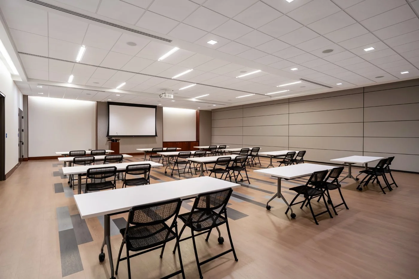 Richmond architecture and interior design firm SMBW's design for the event space at Virginia War Memorial,  photograph by Ansel Olson