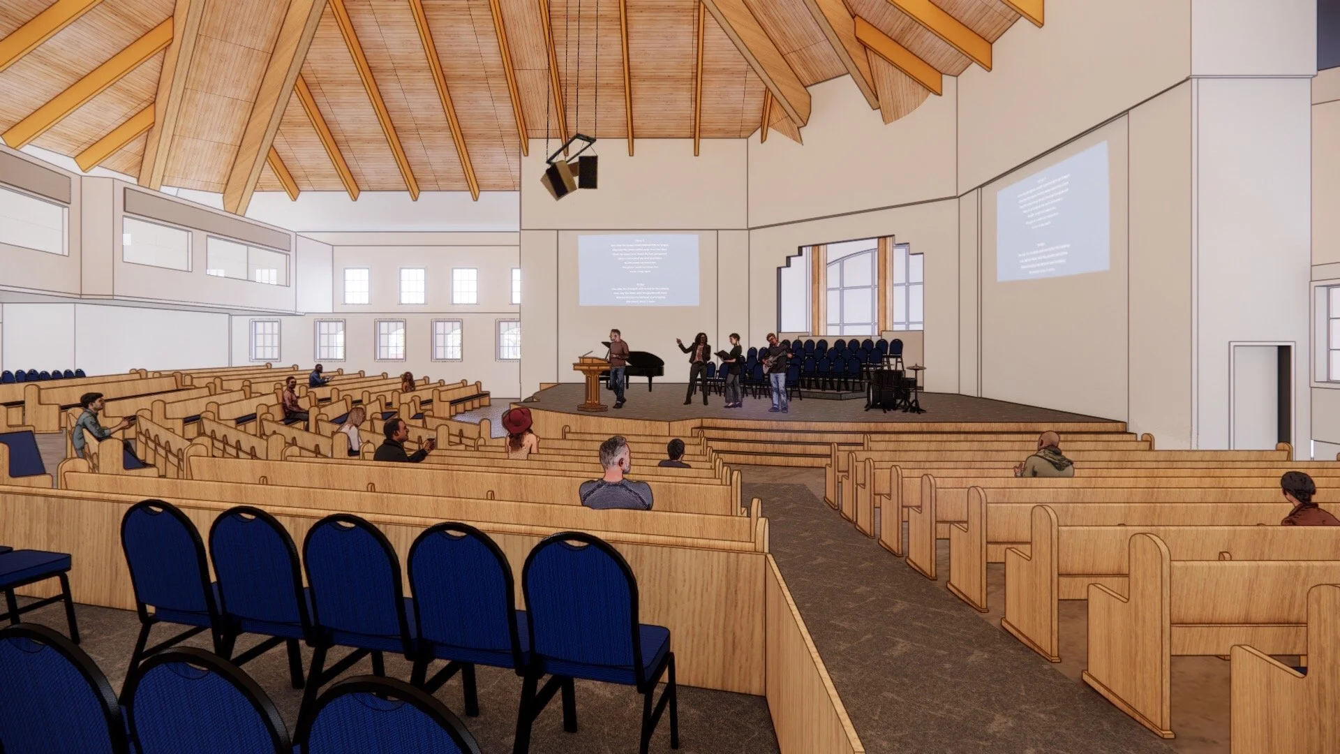 Richmond architecture and interior design firm SMBW's design for Bethany Place Baptist Church.