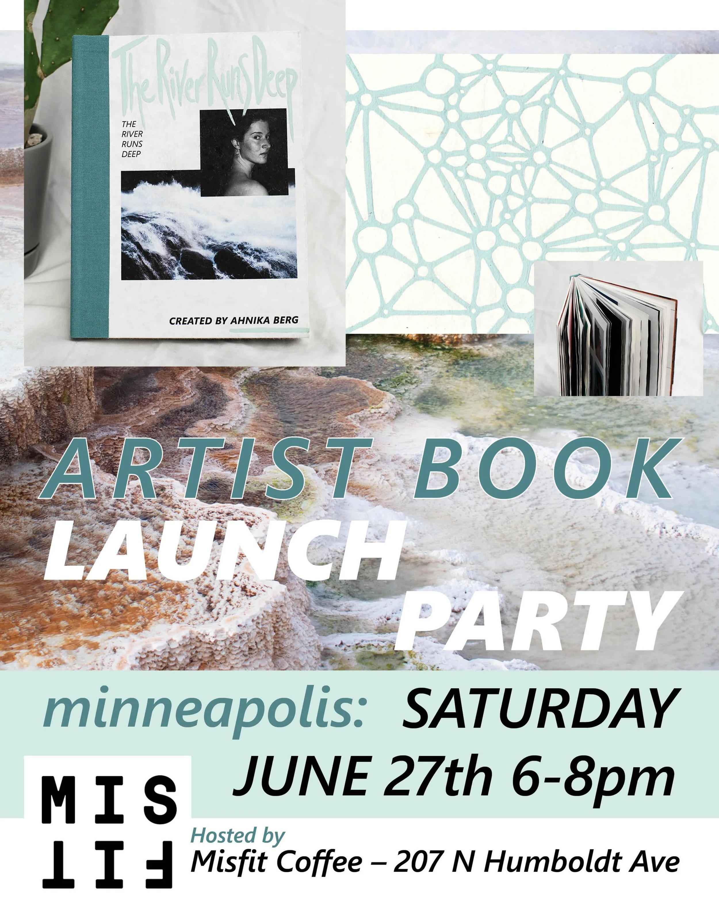 Elated and enthused to bring Launch pt.2 to the one and only MISFIT COFFEE @misfitcoffee 

Books, incredible drinks, paintings, and a bomb playlist (trust) to ride out this celebration of art and life. 

Minneapolis folks, see you there🌊✨