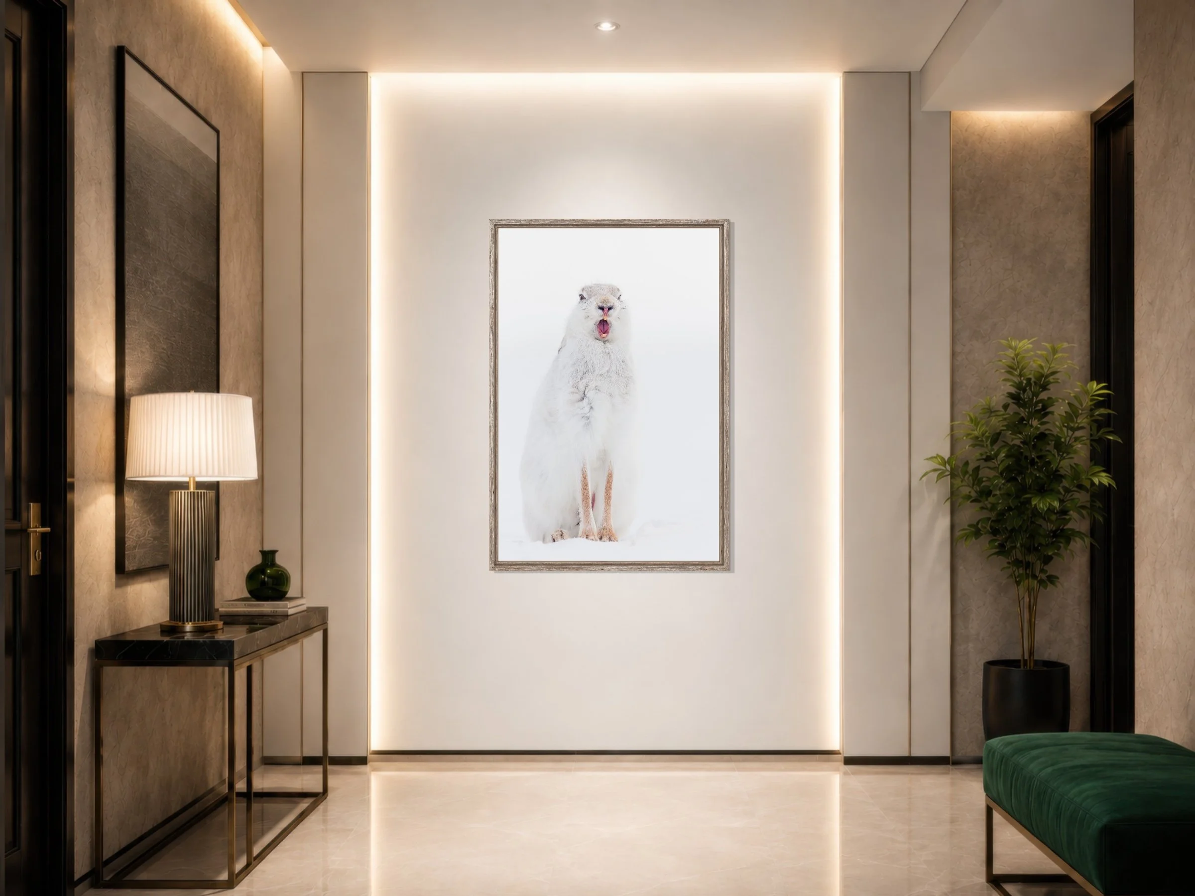 wall-preview-modern-luxury-hallway-with-a-bright-empty-white-wall,-warm-led-lighting,-taupe-textured-panels,-and-an-emerald-green-bench-28.4x42.5in.jpg