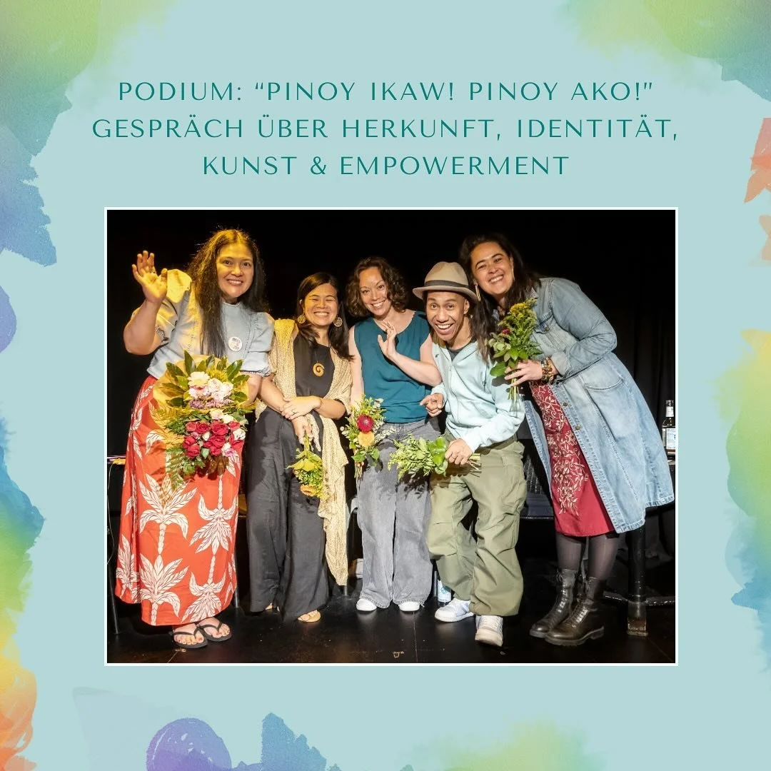 Podium &ldquo;Pinoy ikaw! Pinoy ako!&rdquo; - Gespr&auml;ch &uuml;ber Herkunft, Identit&auml;t, Kunst &amp; Empowerment

🎧 Podcast &amp; 🎥 Mitschnitt &uuml;ber Linktree in Bio

Danke an:
 
@coaching_kunst_kommunikation 
@montemary 
@taradawnhawk 
@