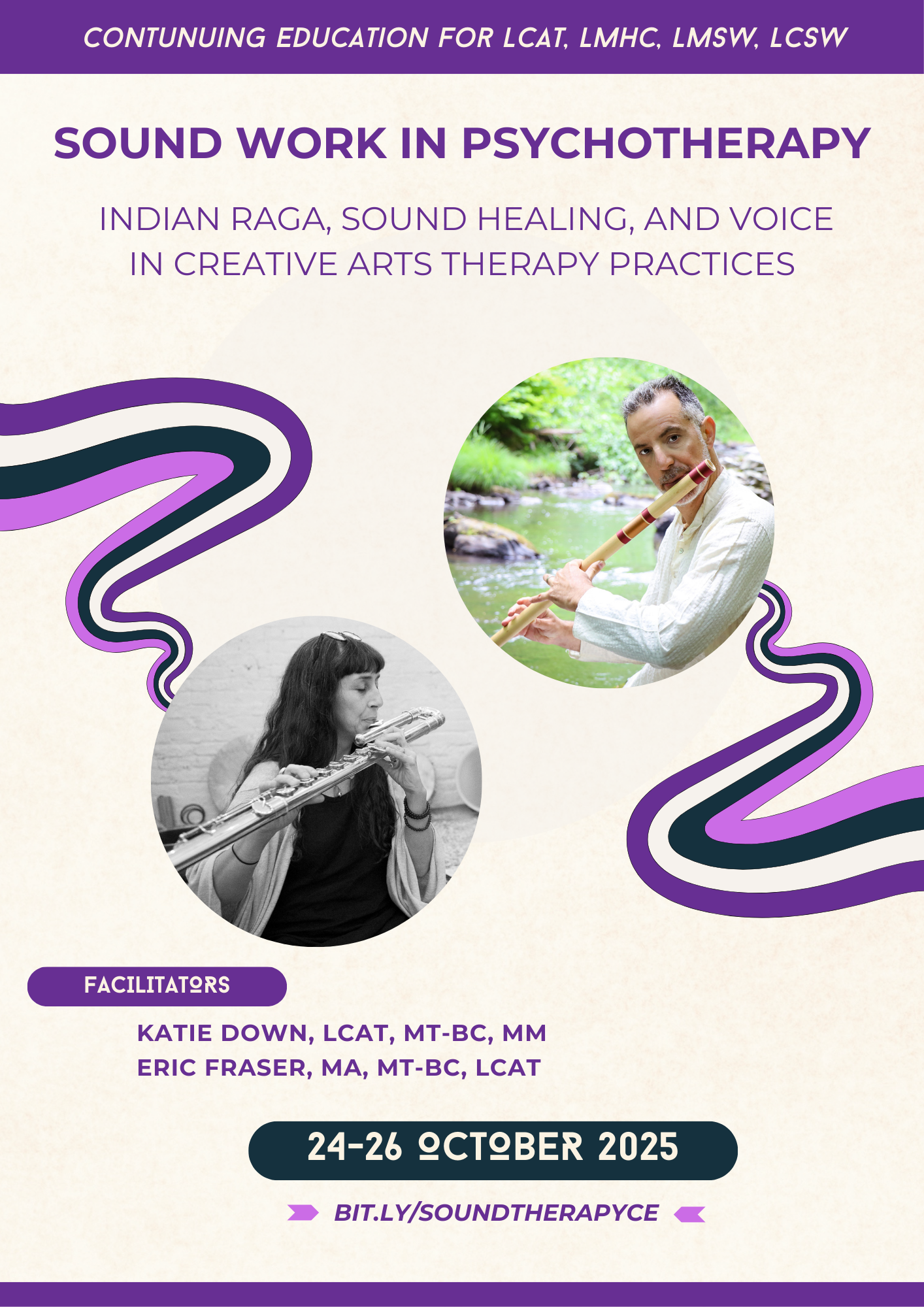 Sound Work in Psychotherapy CE training October 24-26 2025