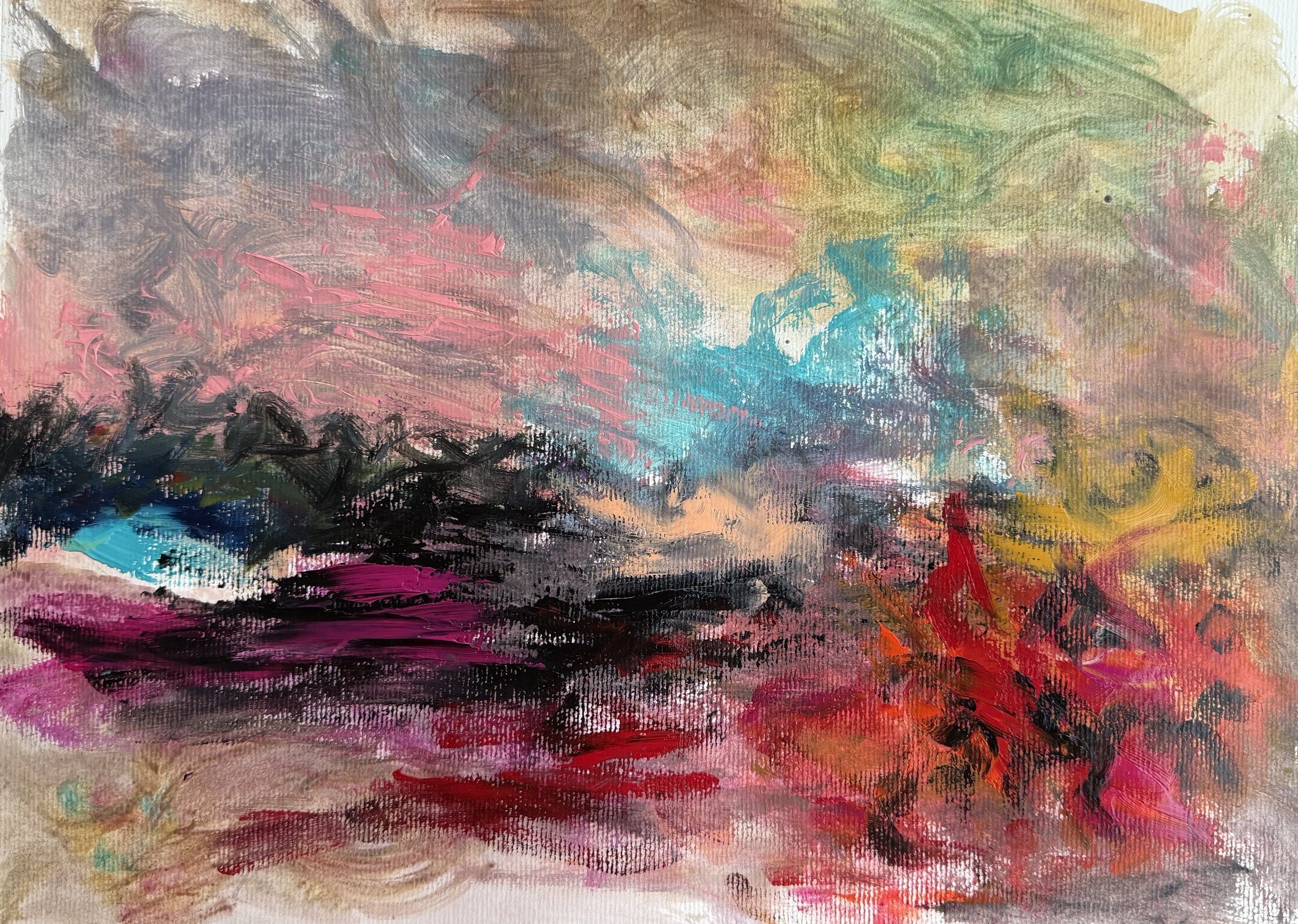 Caught Fire
Watercolor on paper
40x30 cm 

