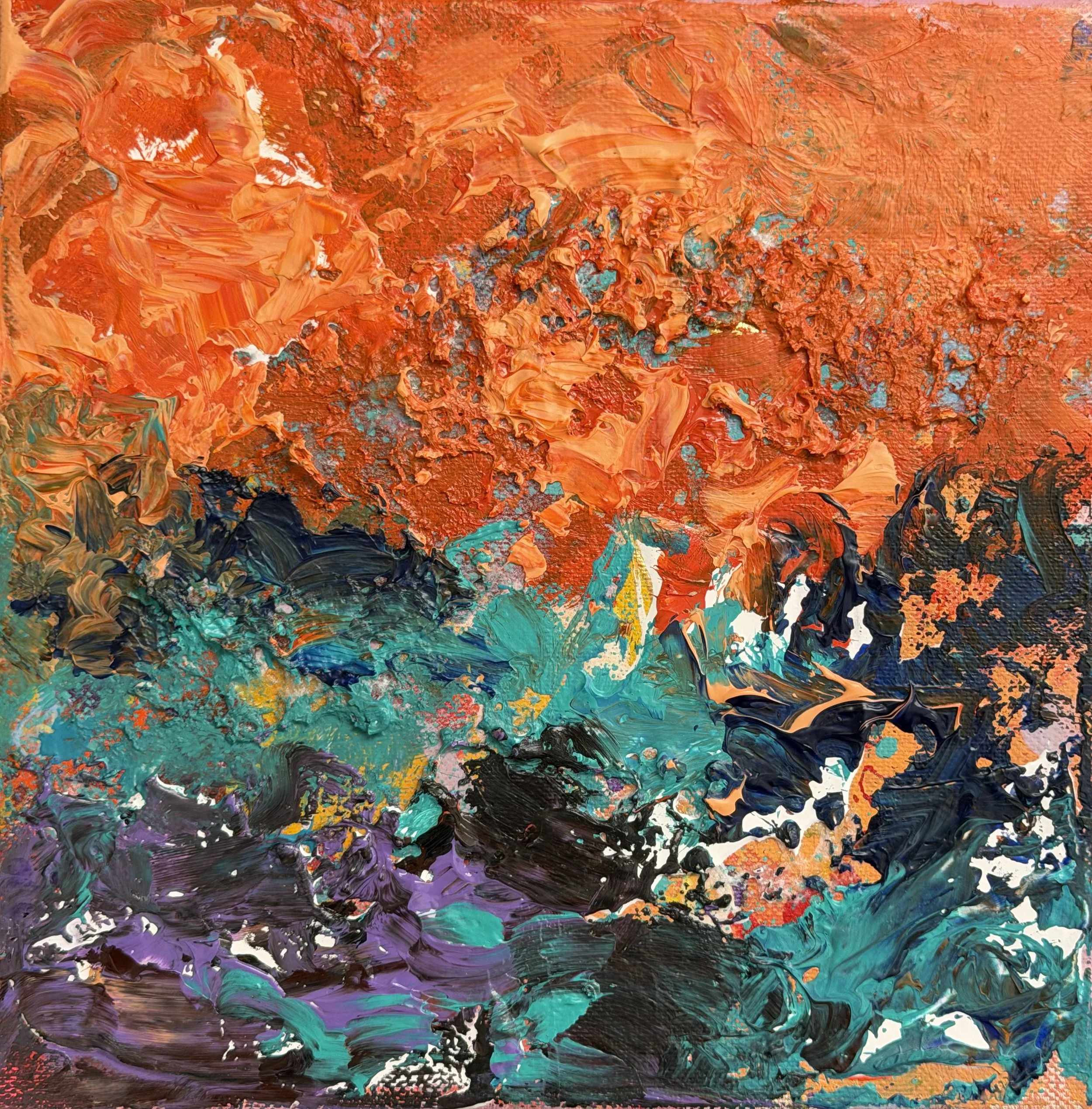 Emergence,2026 
Acrylics on canvas
20x20 cm 