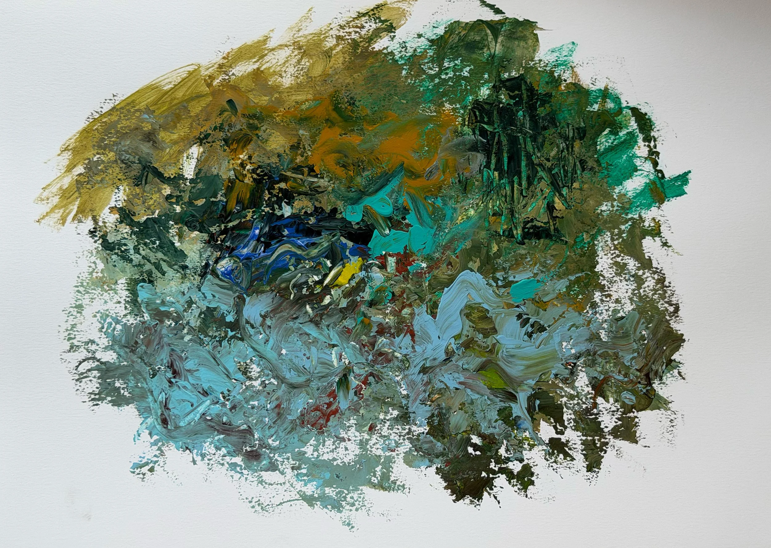 Earth Memory,2026
Acrylics on paper
40x30 cm 