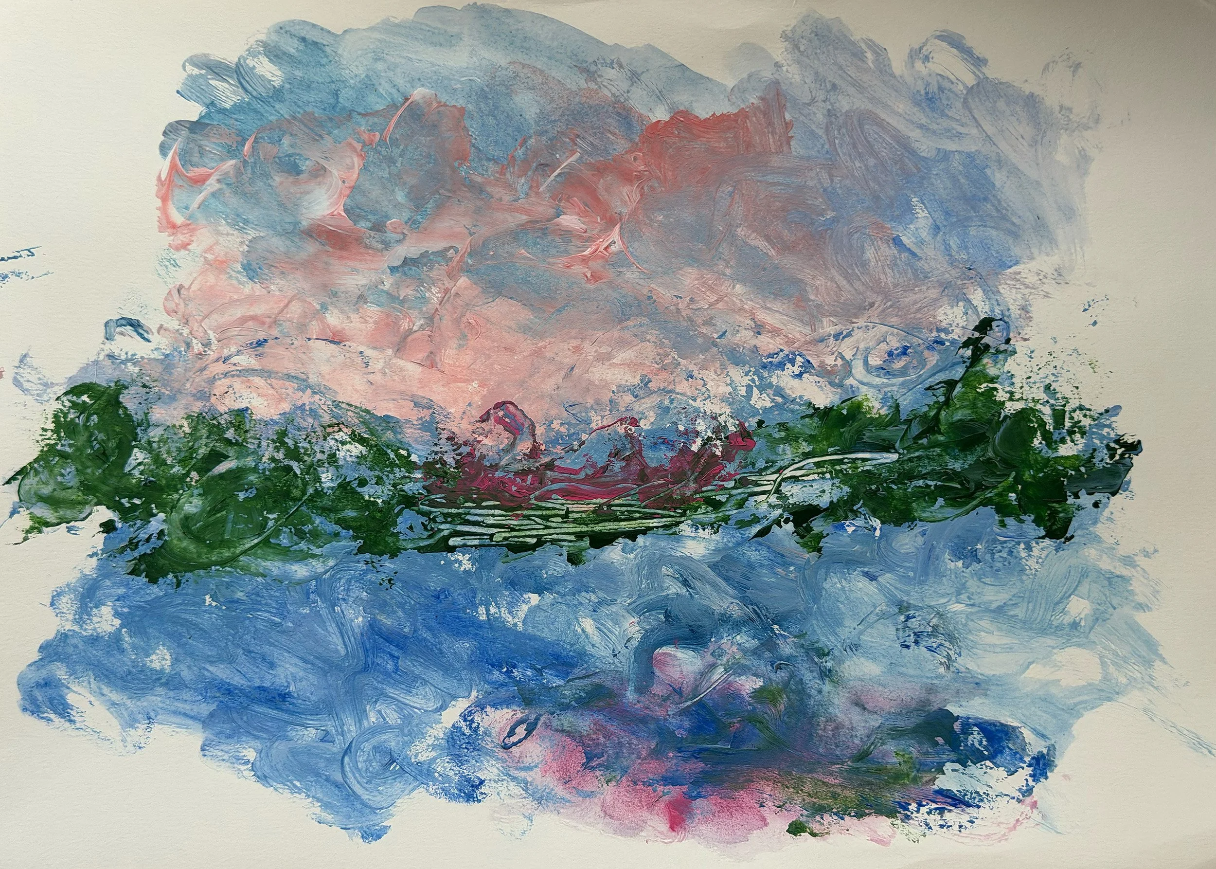 Between earth and sky 
Acrylics on paper 
40x30 cm 