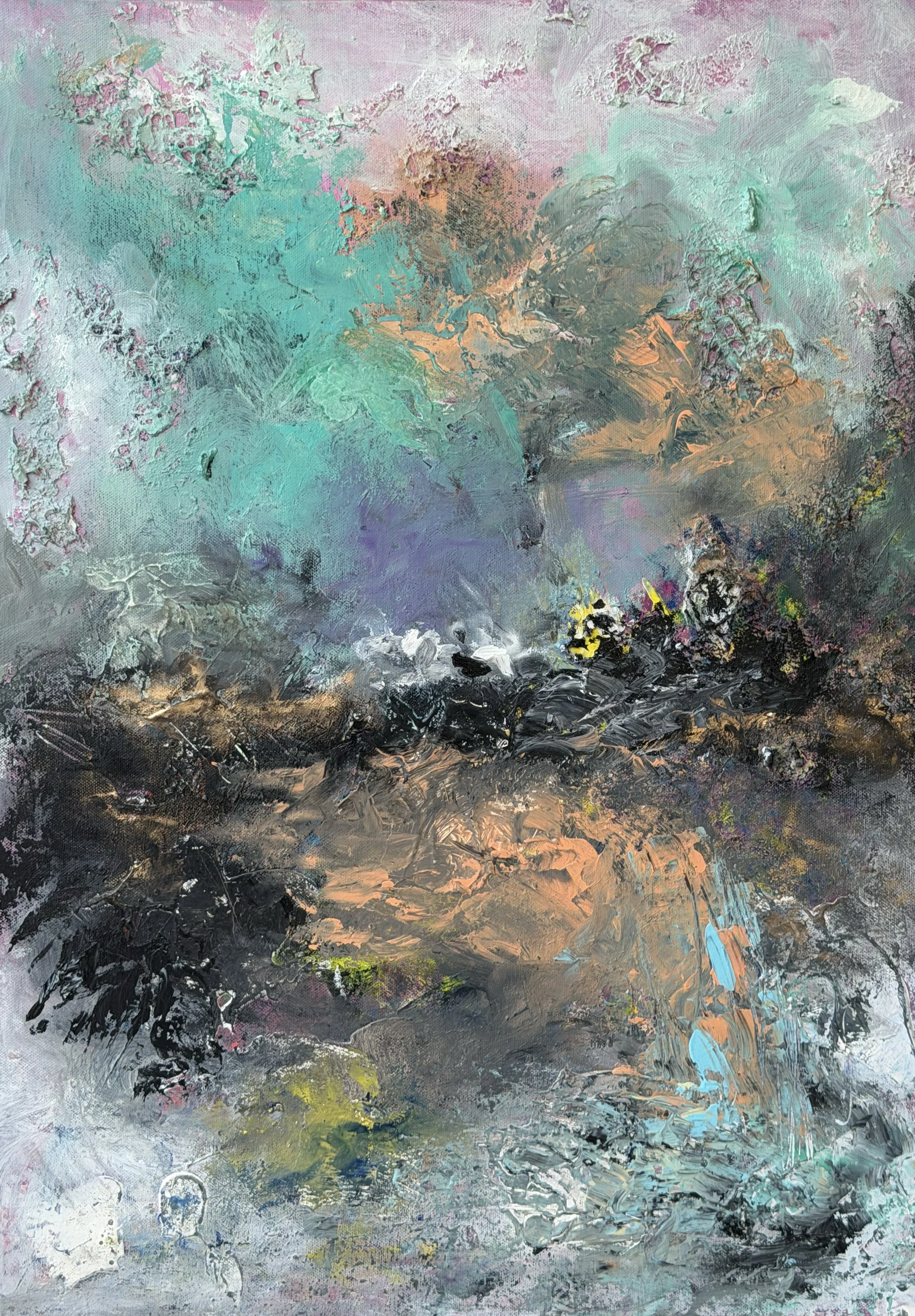 After the fire, the frog 
Acrylic on paper 
20x30 cm 