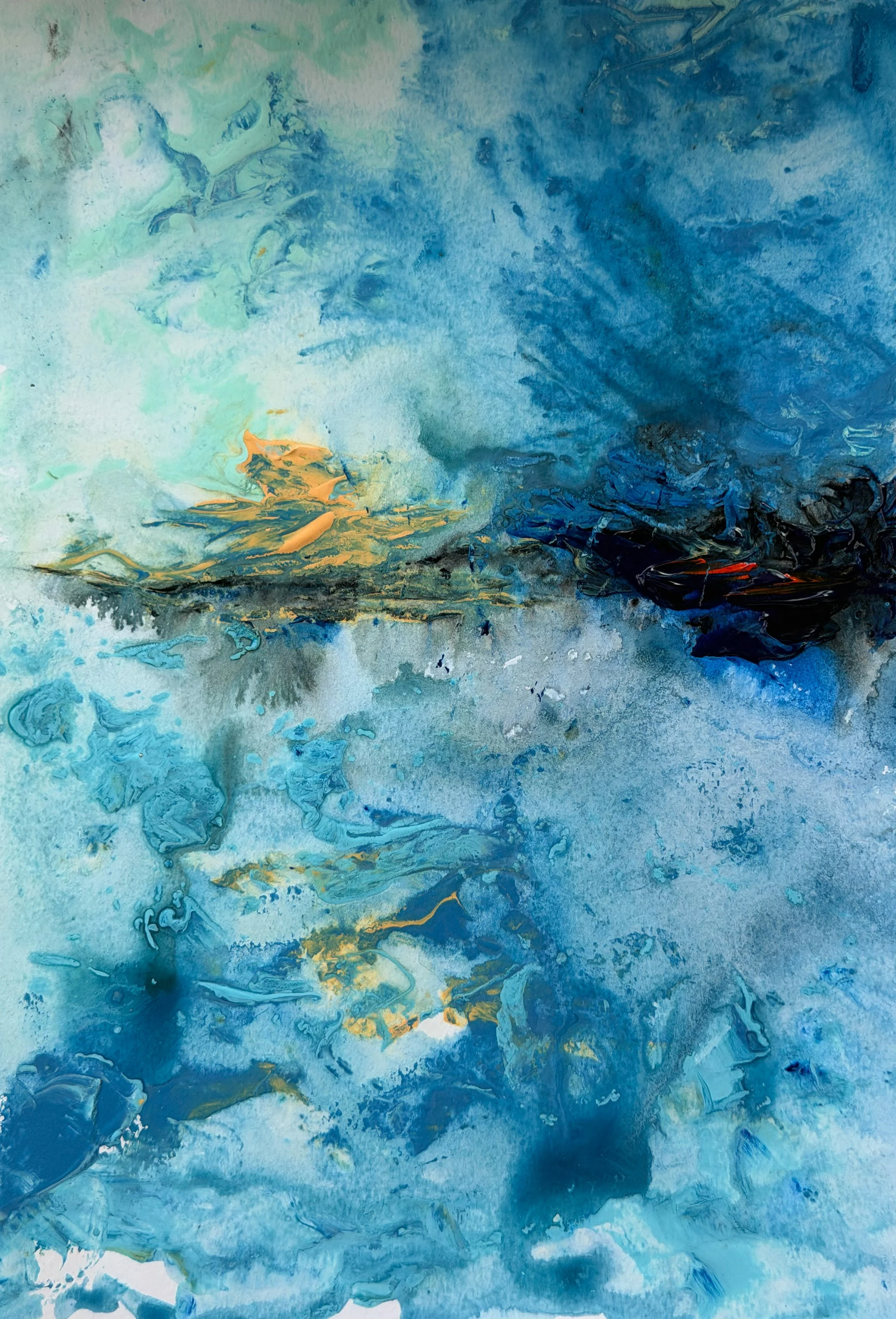 water memory,2026
Acrylics on Paper 
20x30 cm 