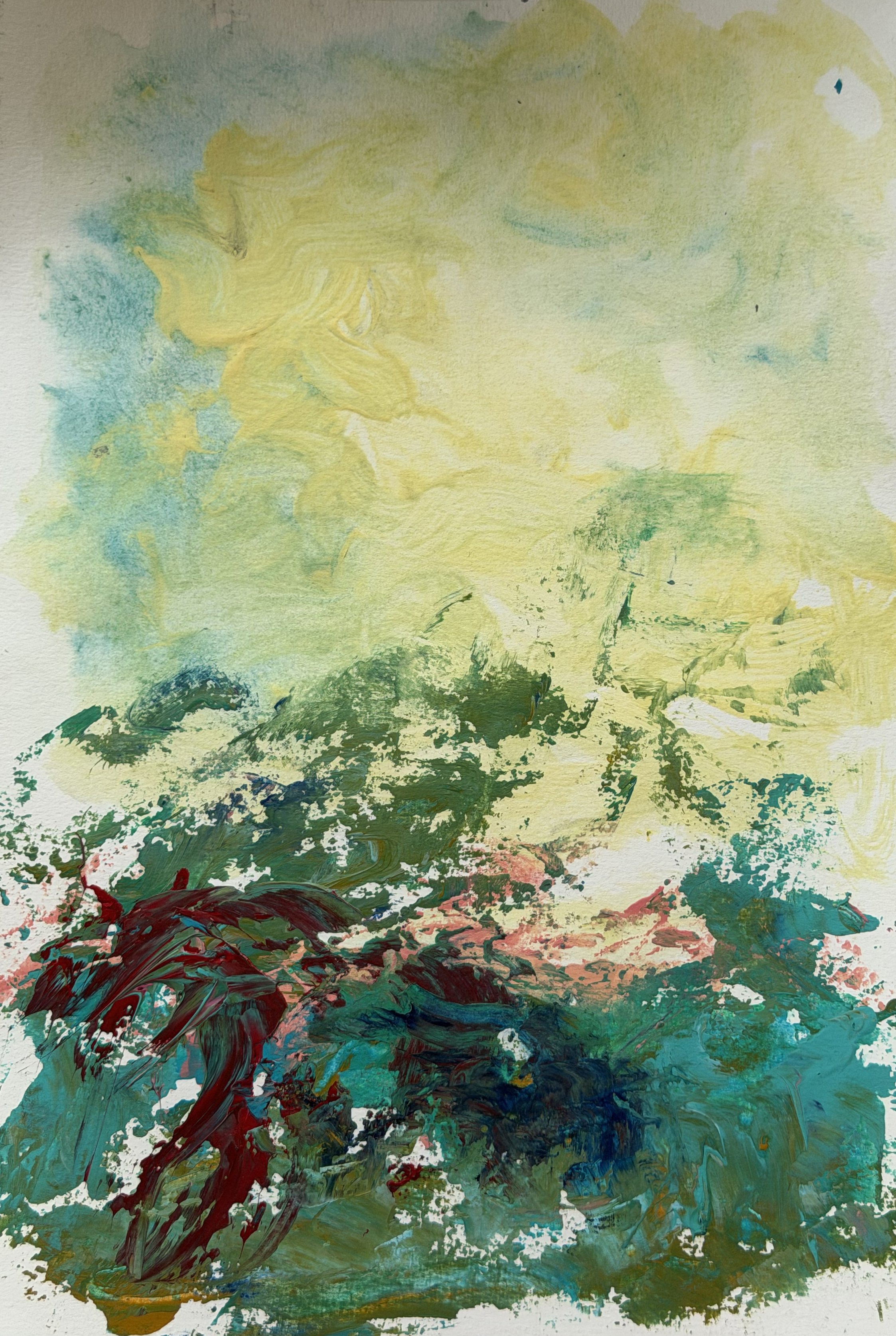 The First Hour 
Acrylics on paper
20x30 cm 