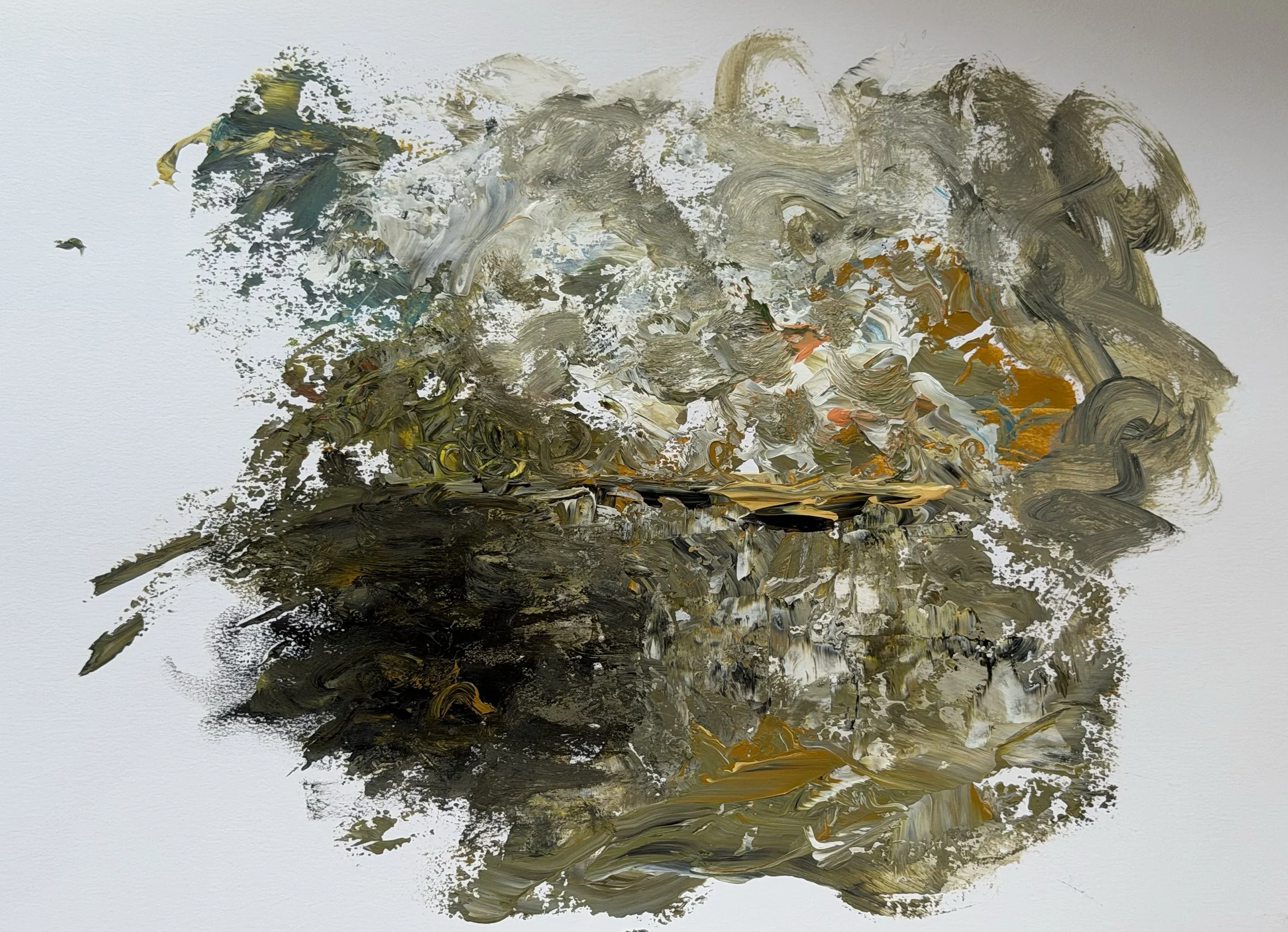 Ash and Light,2026
Acrylics on paper 
40x30 cm 