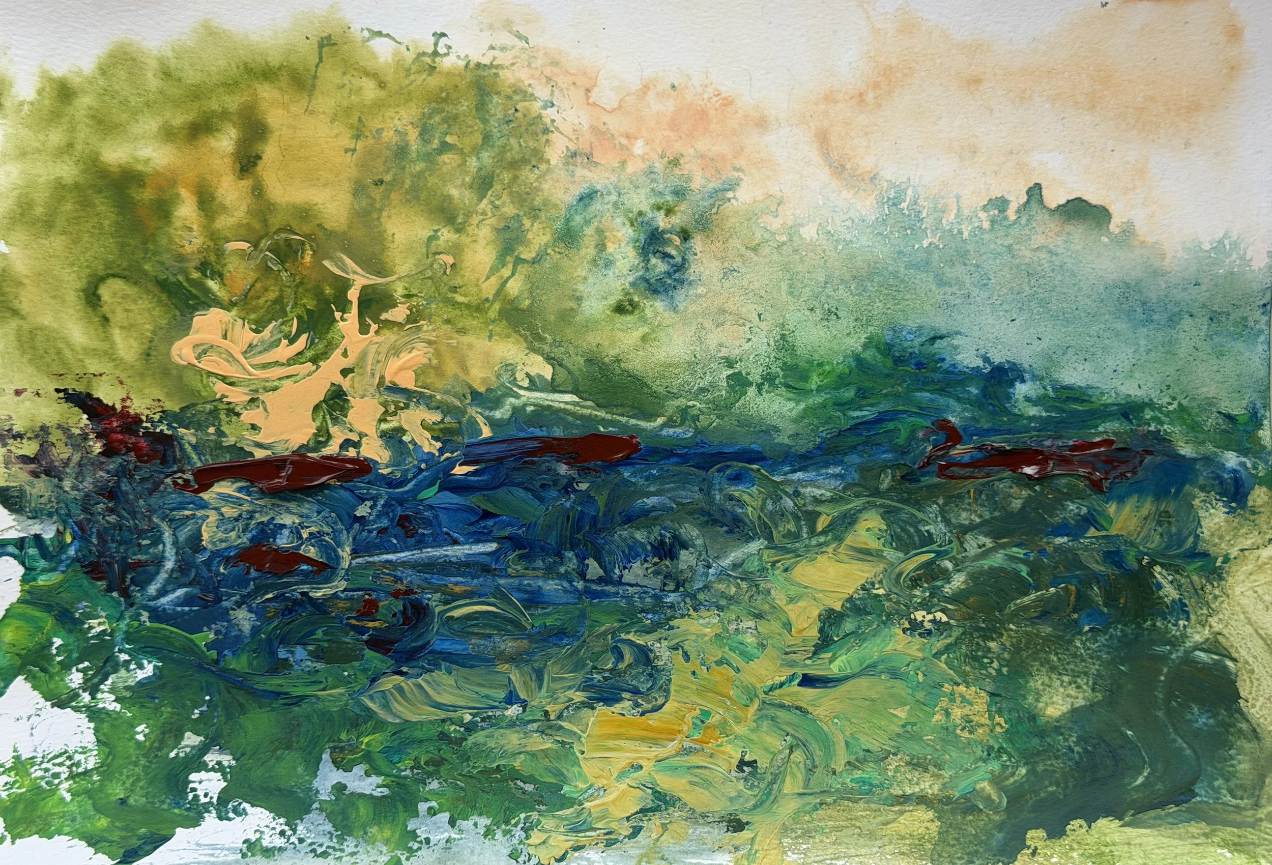 Pulse of Spring
Acrylics on paper
20x30 cm 