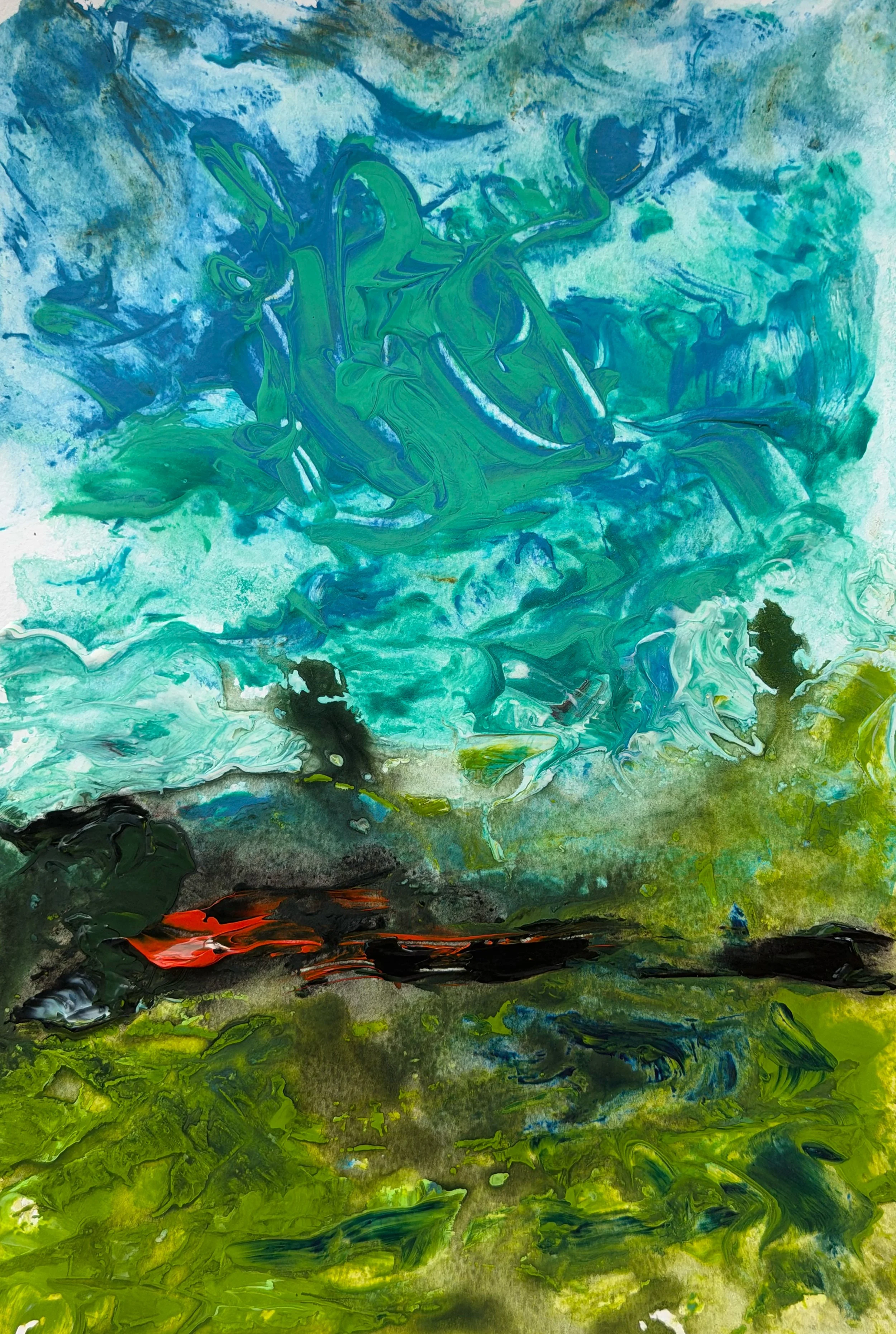 Water Root,2026
Acrylics on paper 
20x30 cm 
