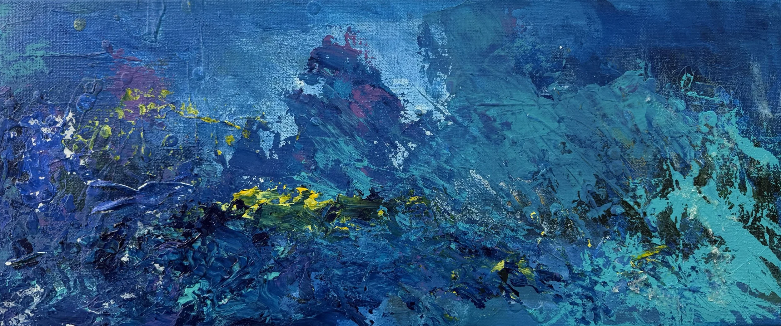 Blue Depths Series 
Acrylic on canvas 
58x25 cm 
