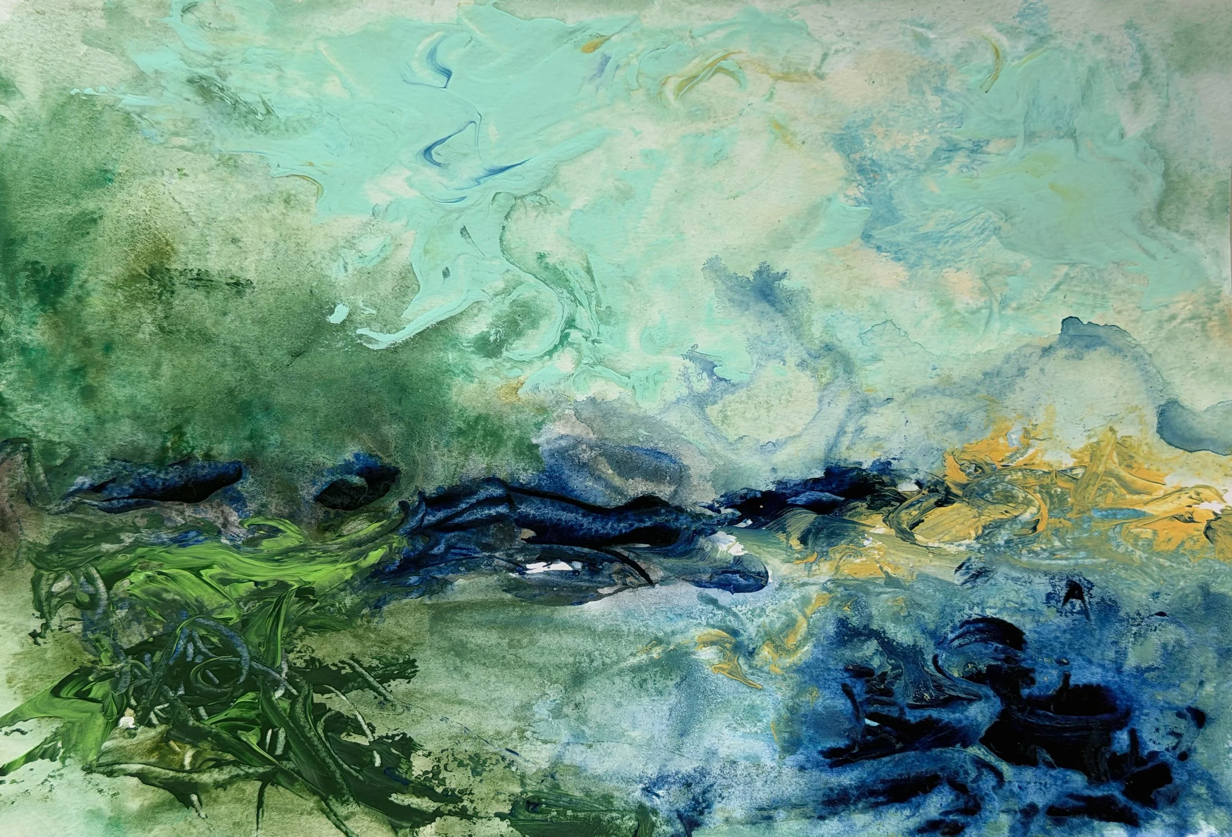 Wetland Song,2026
Acrylics on Paper 
20x30 