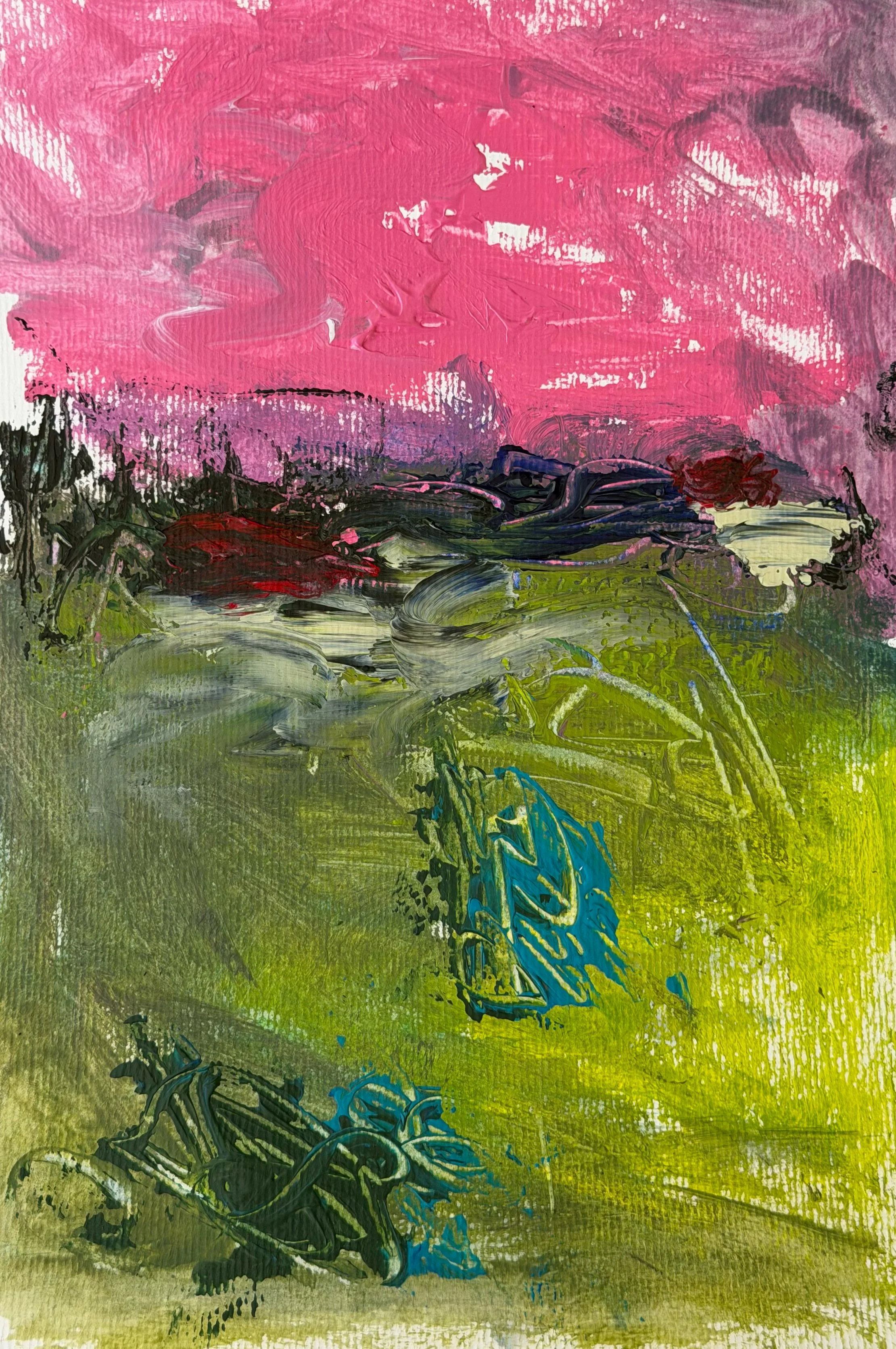 The Quiet meeting 
Acrylic on paper
30x40 cm 
