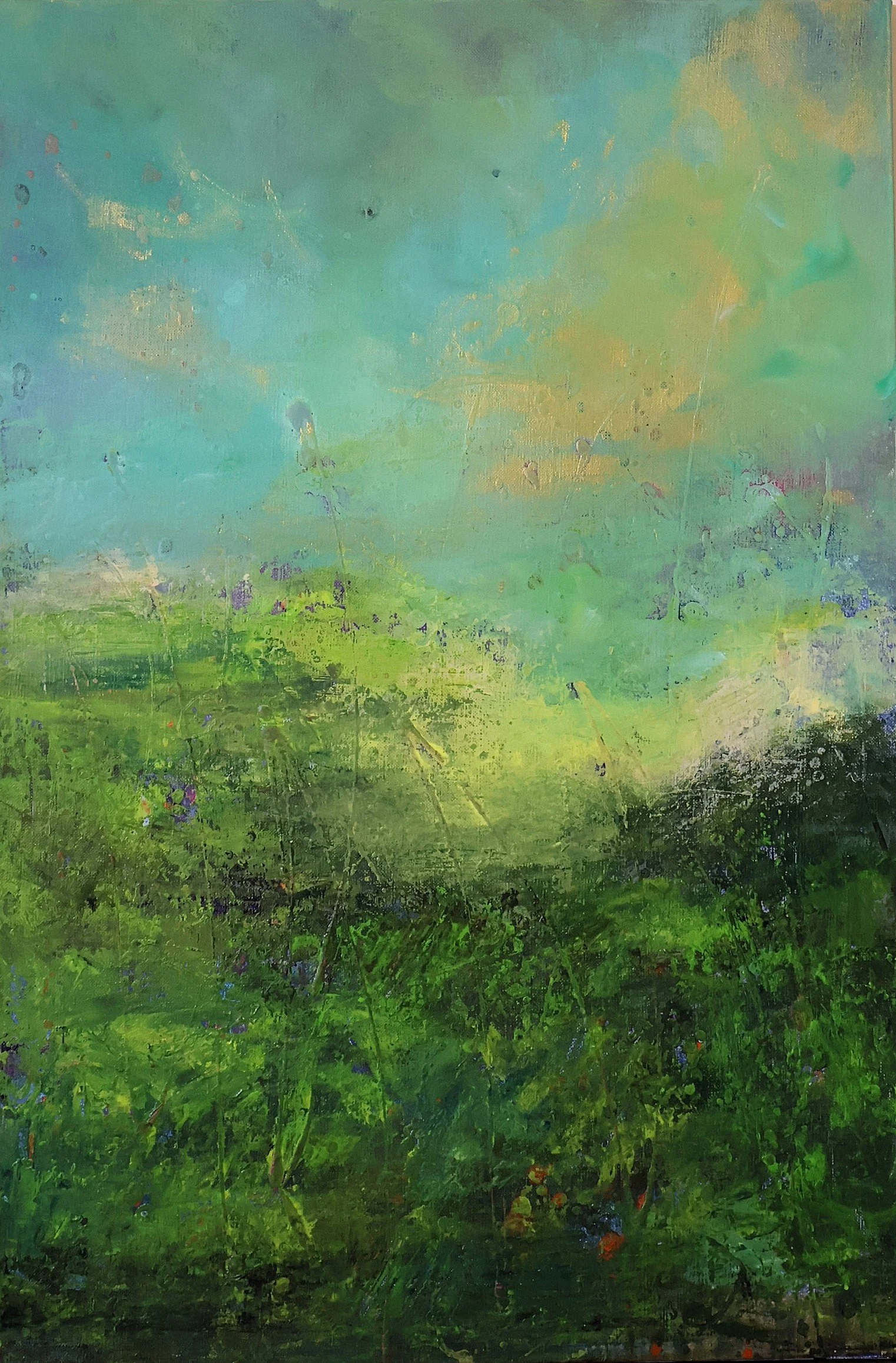 Where the sky meets Earth,2024
Acrylic on Canvas
60x90 cm 