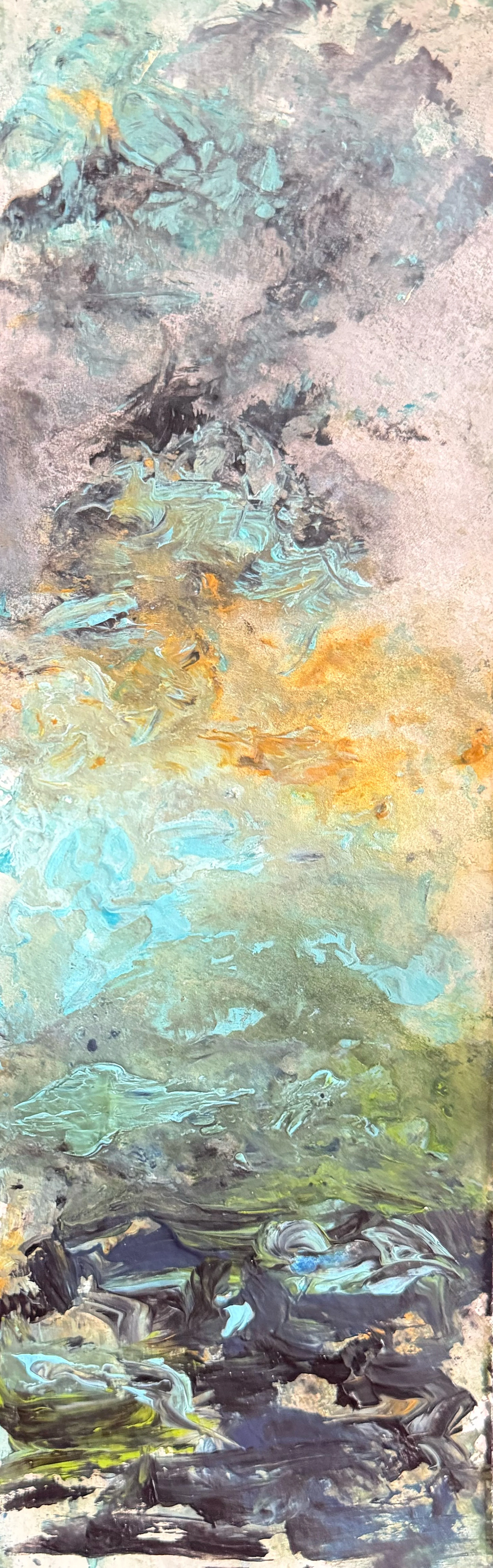 Distance weather
Acrylic on paper
9.5x28 cm 