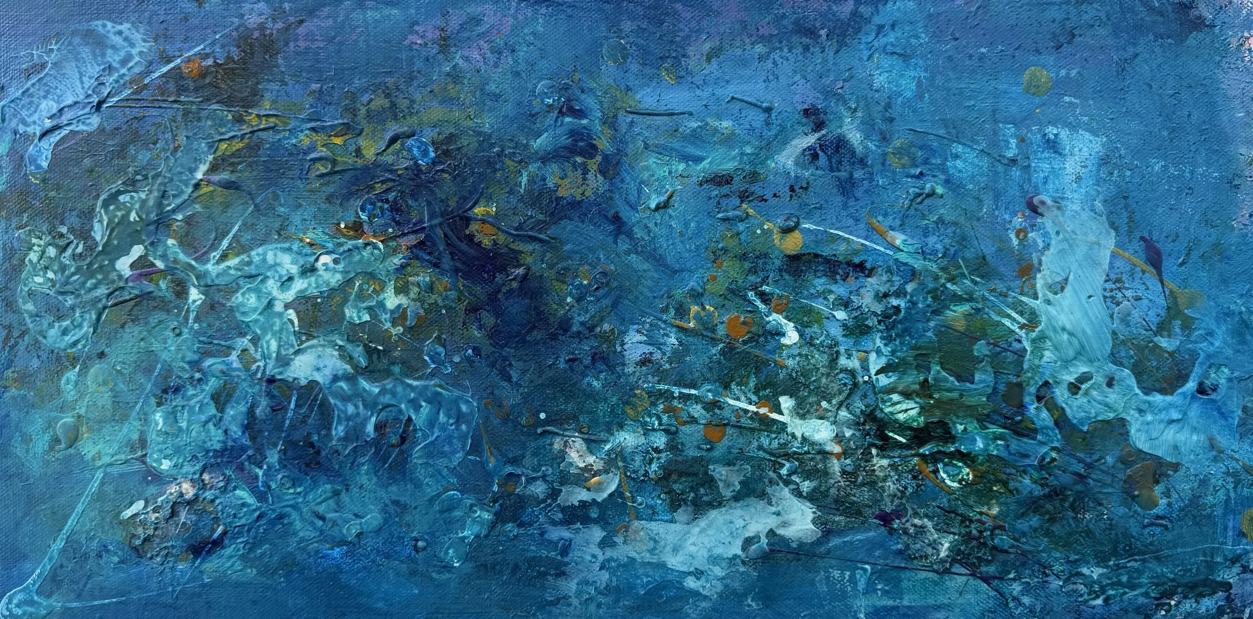 Blue Depths Series
Acrylic on canvas
50x45 cm 

